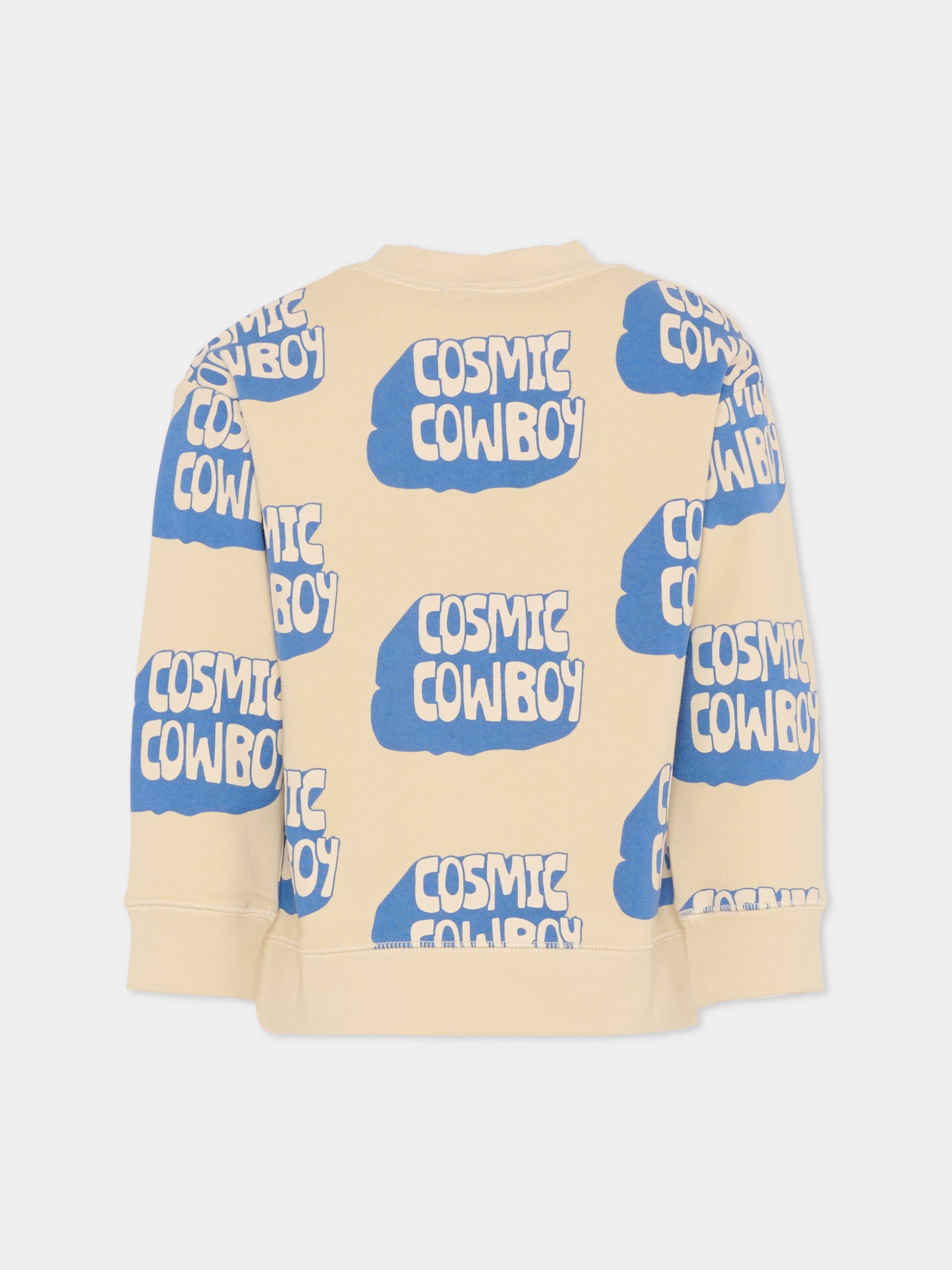 Felpa beige per bambino con scritta,Stella Mccartney Kids,TV4T00 Z2311 106MC