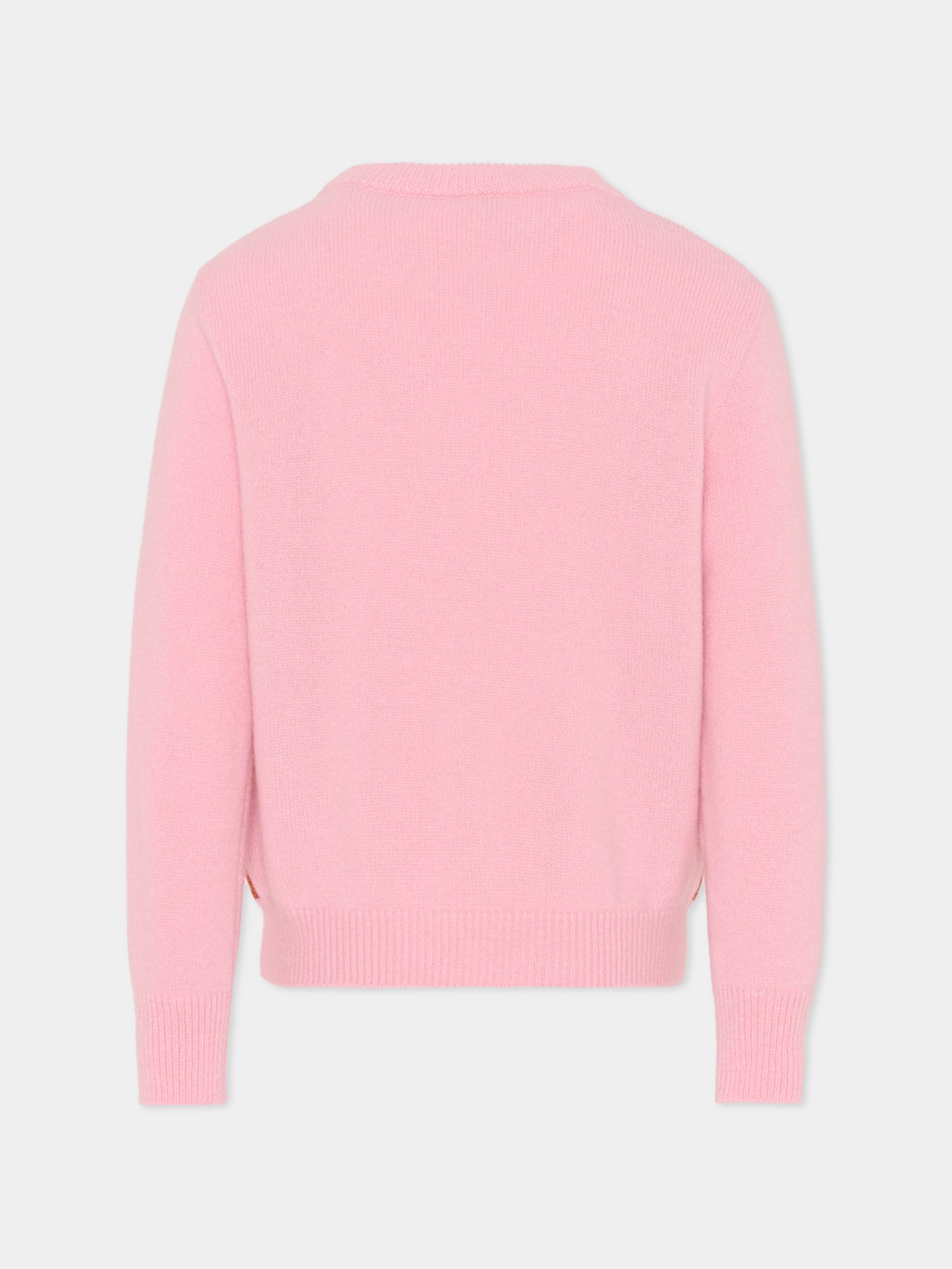 Maglione rosa e arancione per bambino con logo,Fay Kids,FT9P80 W0023 502AR