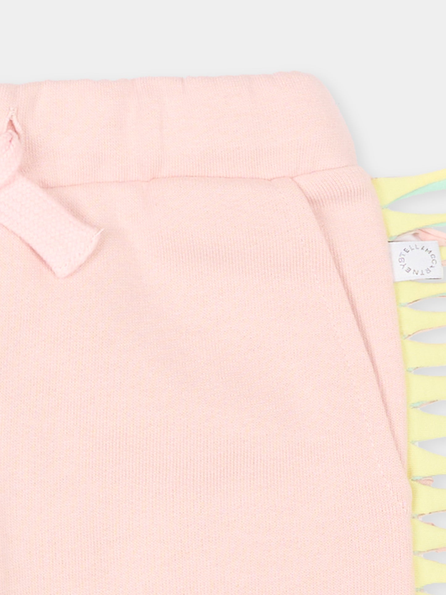 Pantaloni rosa con frange per neonata,Stella Mccartney Kids,TT6100 Z0447 505