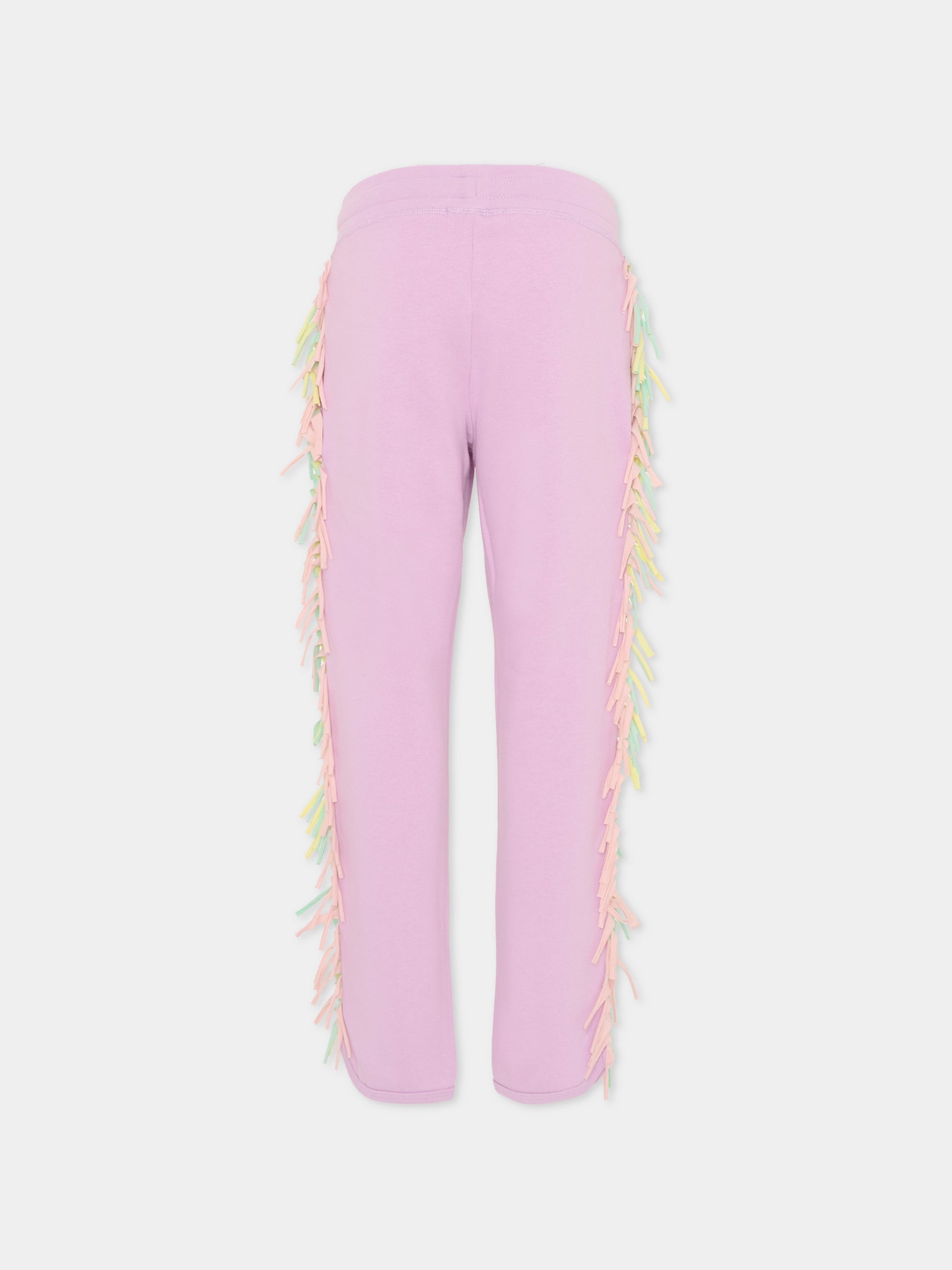 Pantaloni lilla con frange per bambina,Stella Mccartney Kids,TT6A90 Z0447 516