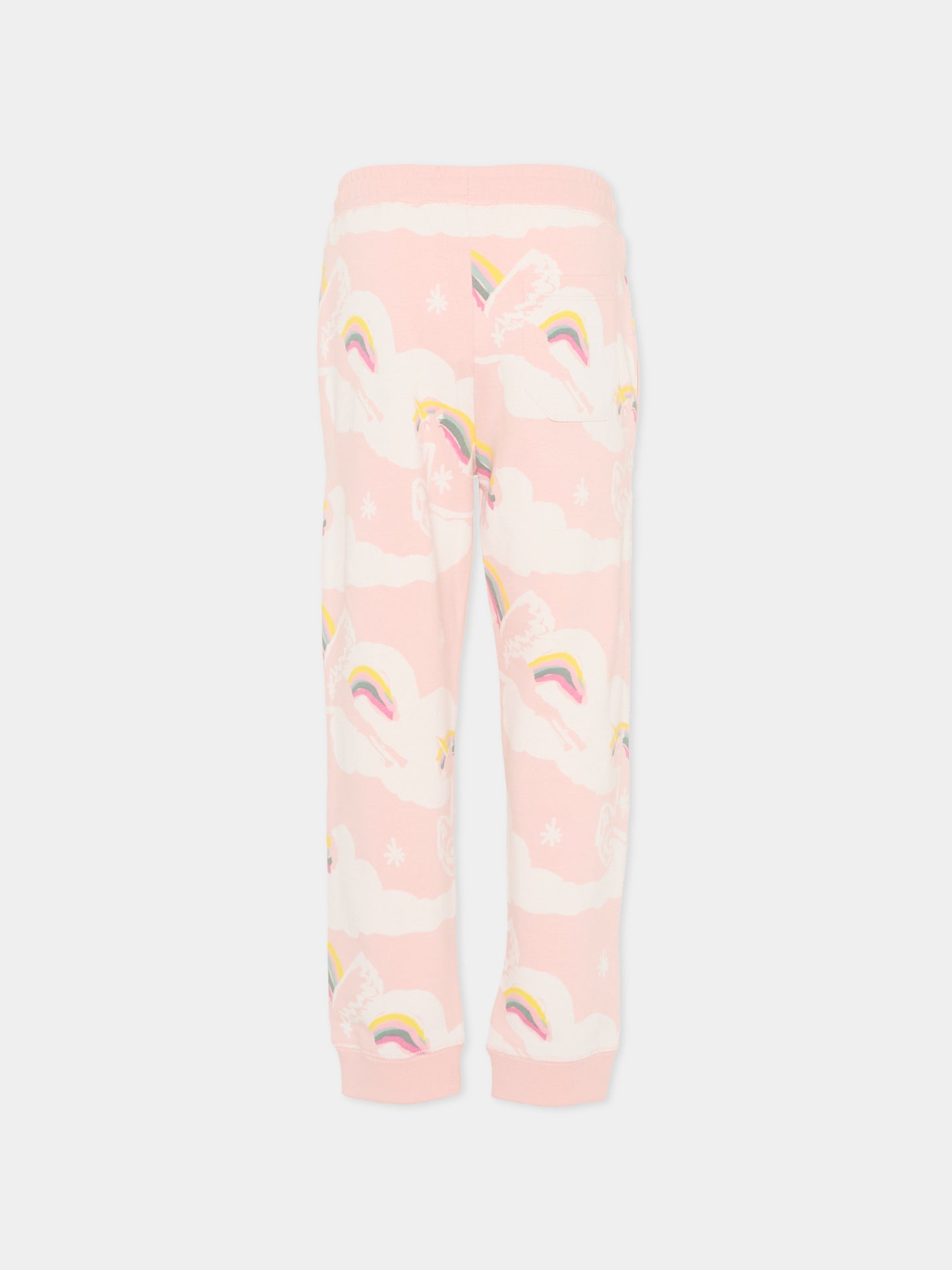 Pantaloni rosa per bambina con unicorni,Stella Mccartney Kids,TT6D80 Z1347 505MC