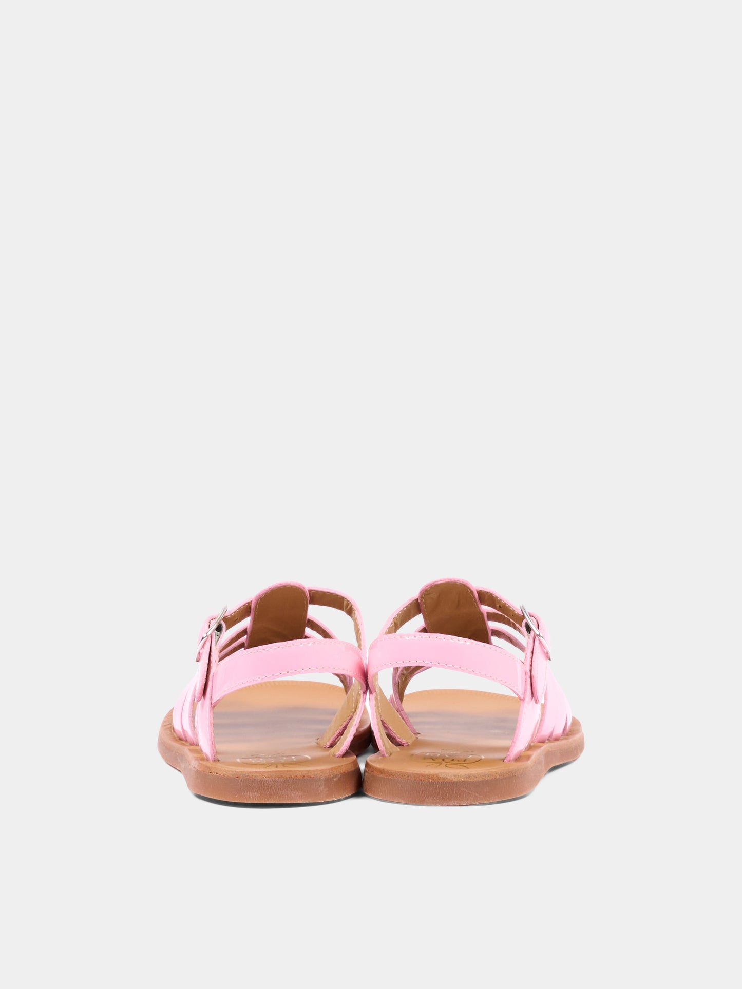 Sandali rosa per bambina in vernice,Pom D'api,U 1 FA VR04 12 PINK CANDY