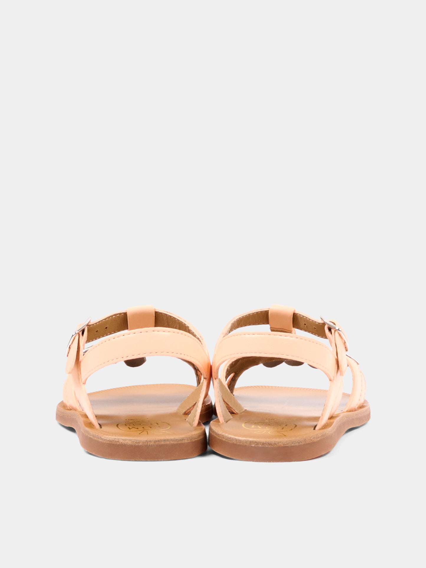 Sandali arancioni Plagette Big Flo per bambina,Pom D'api,U 1 FB BG04 01 CLEMS