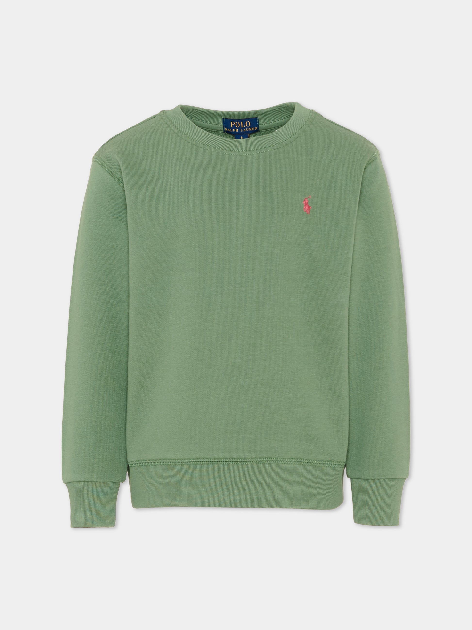 Felpa verde per bambino con logo,Ralph Lauren Kids,971277500