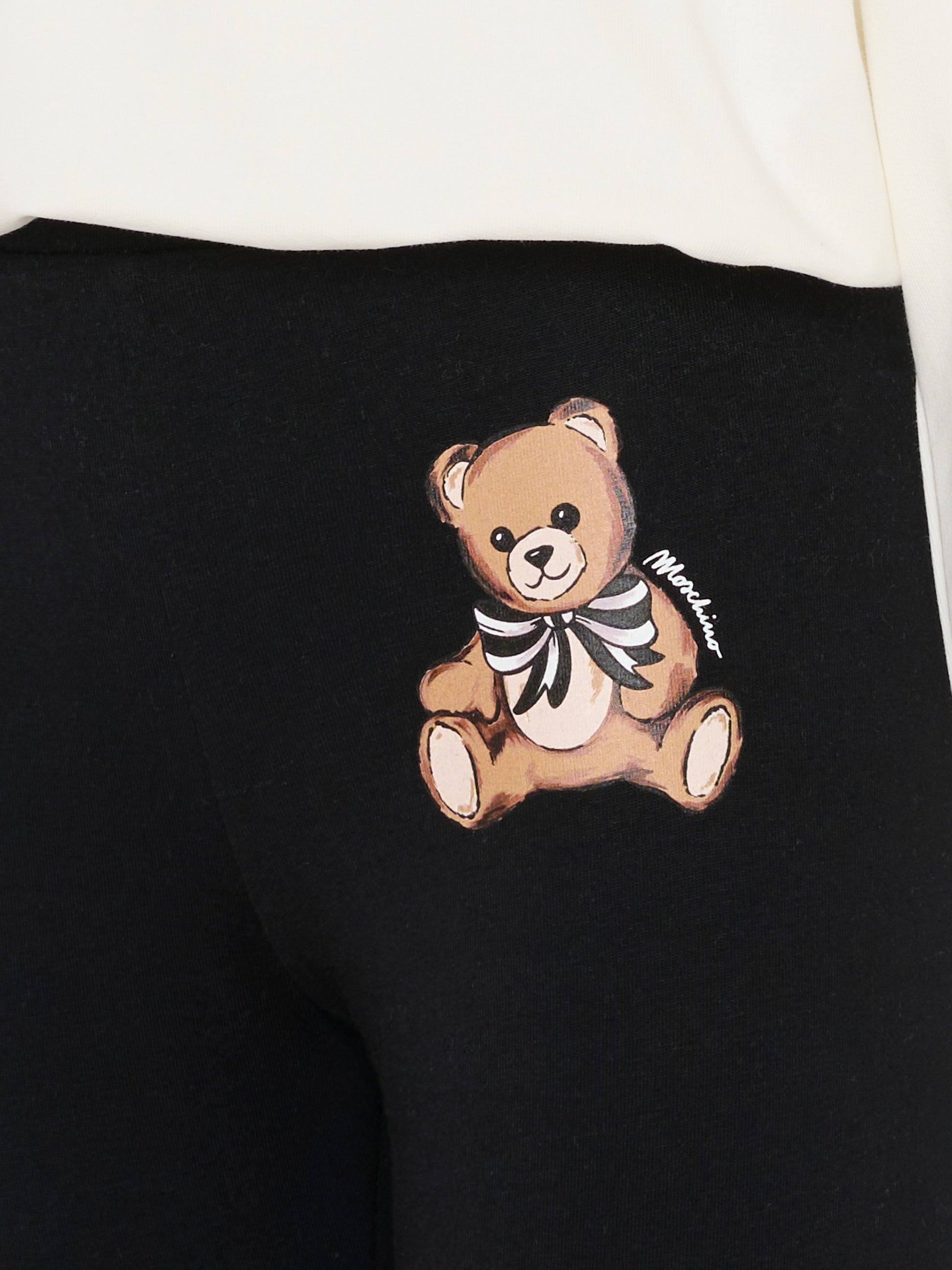 Completo nero per bambina con Teddy Bear,Moschino Kids,HDK036 LDA16 83933