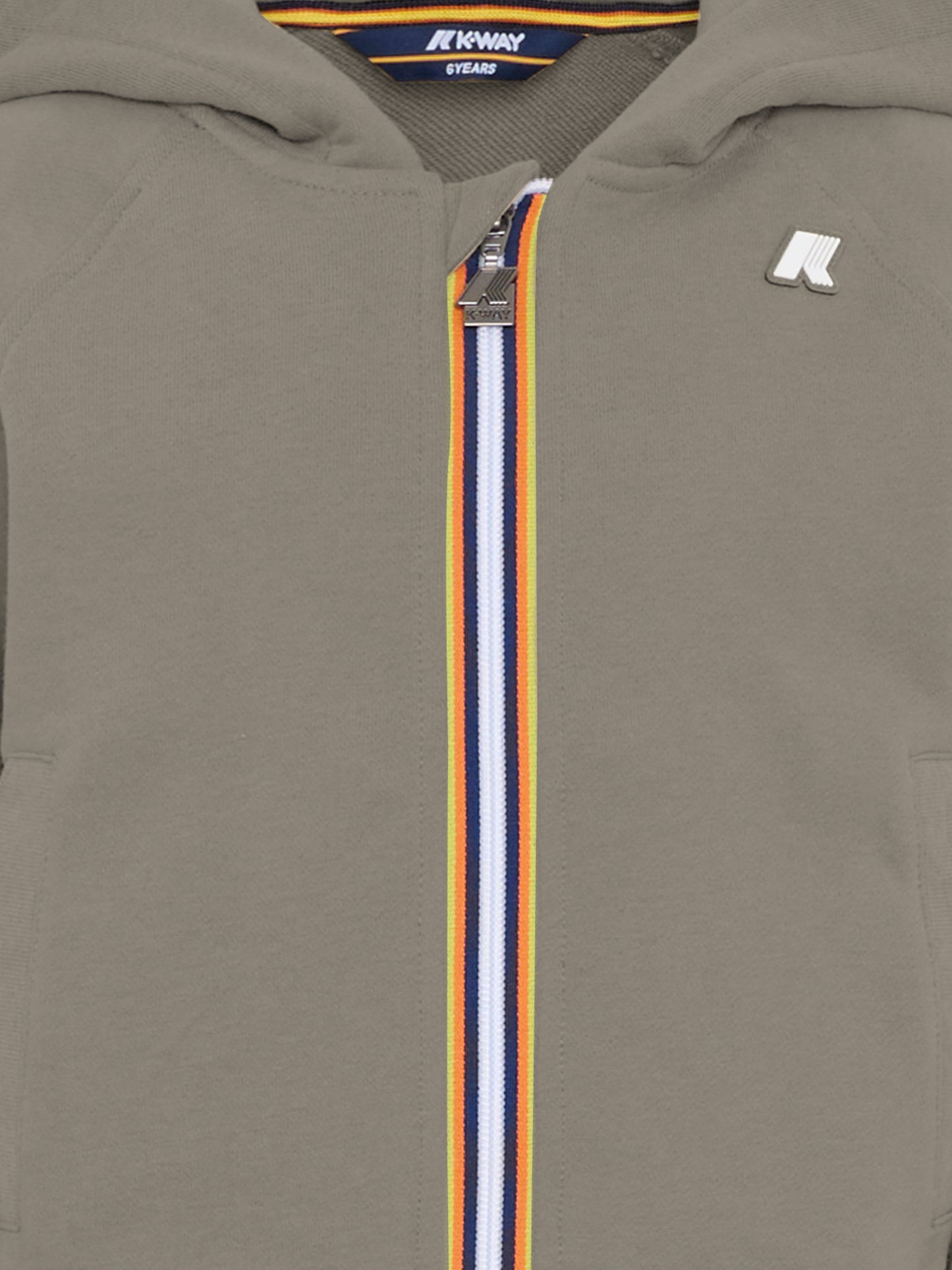 Felpa beige per bambino con logo,K-way,K51347W 633