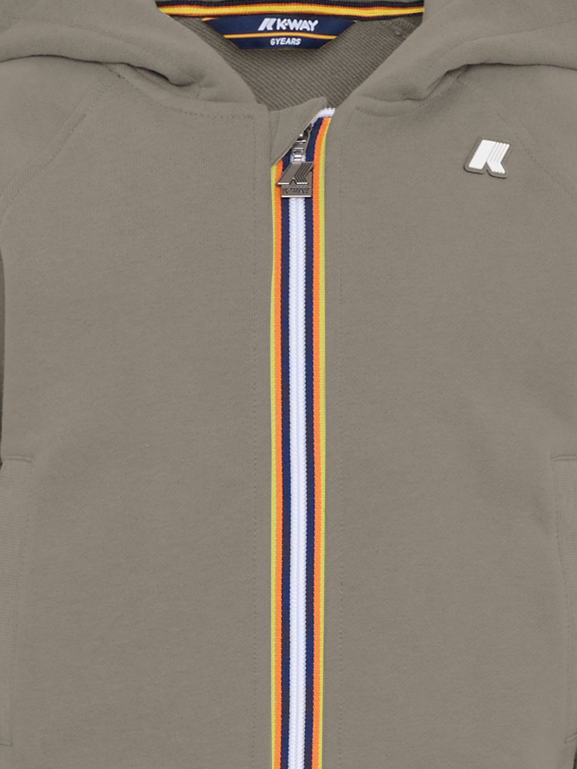 Felpa beige per bambino con logo,K-way,K51347W 633
