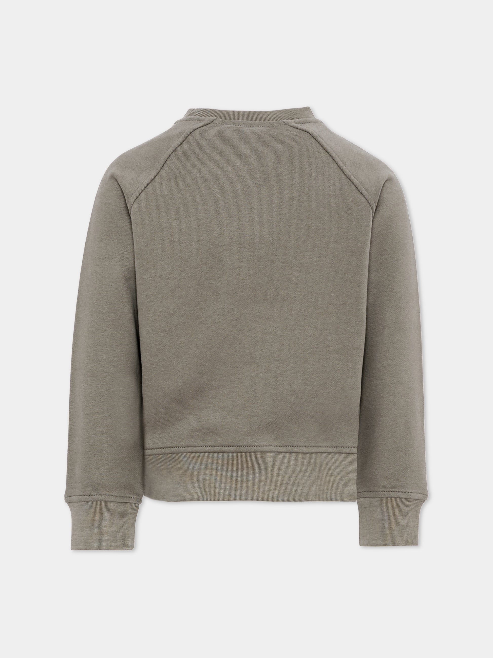 Felpa beige per bambino con logo,K-way,K51348W 633