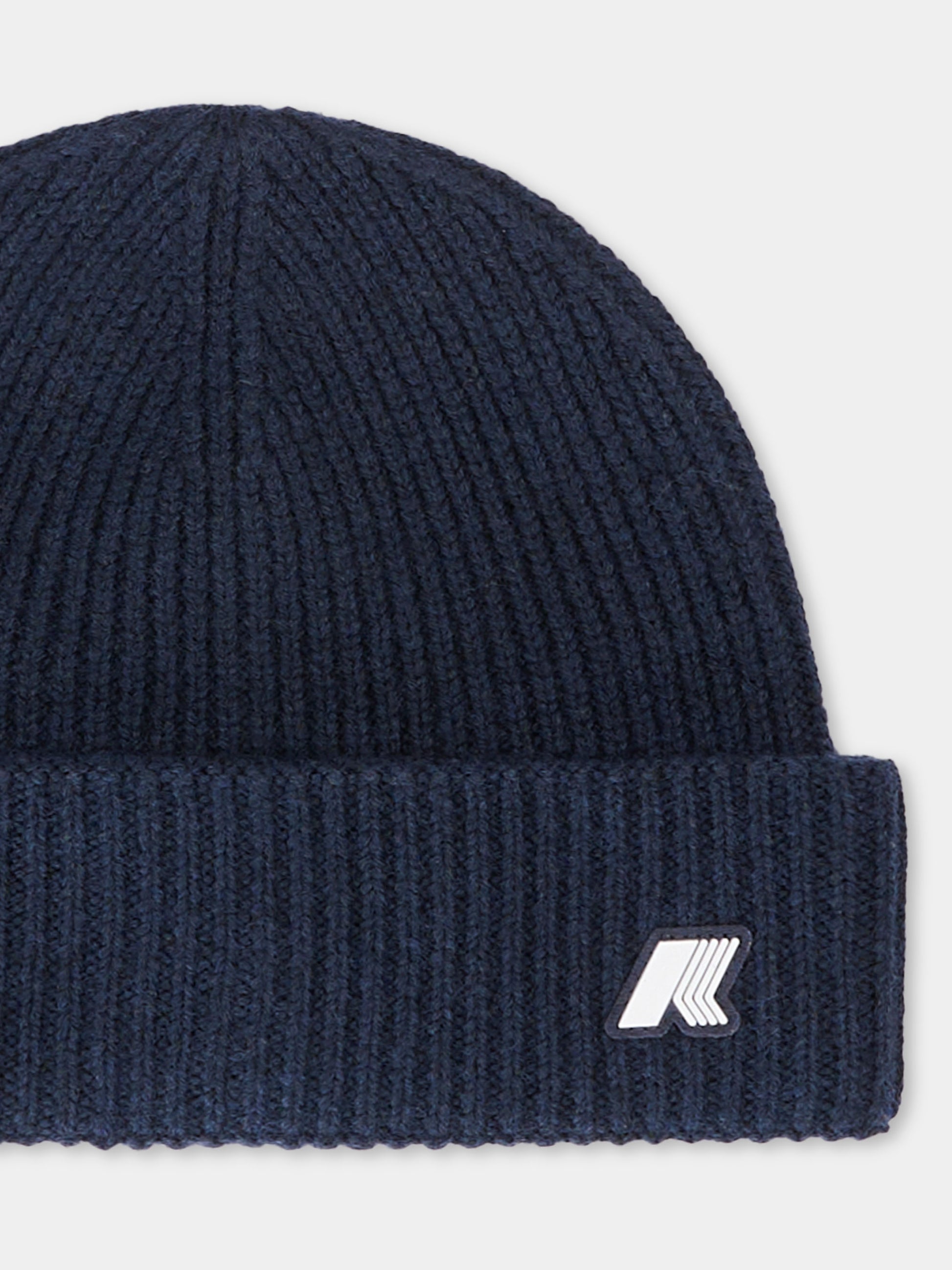 Berretto blu per bambini con logo,K-way,K31358W AZ2