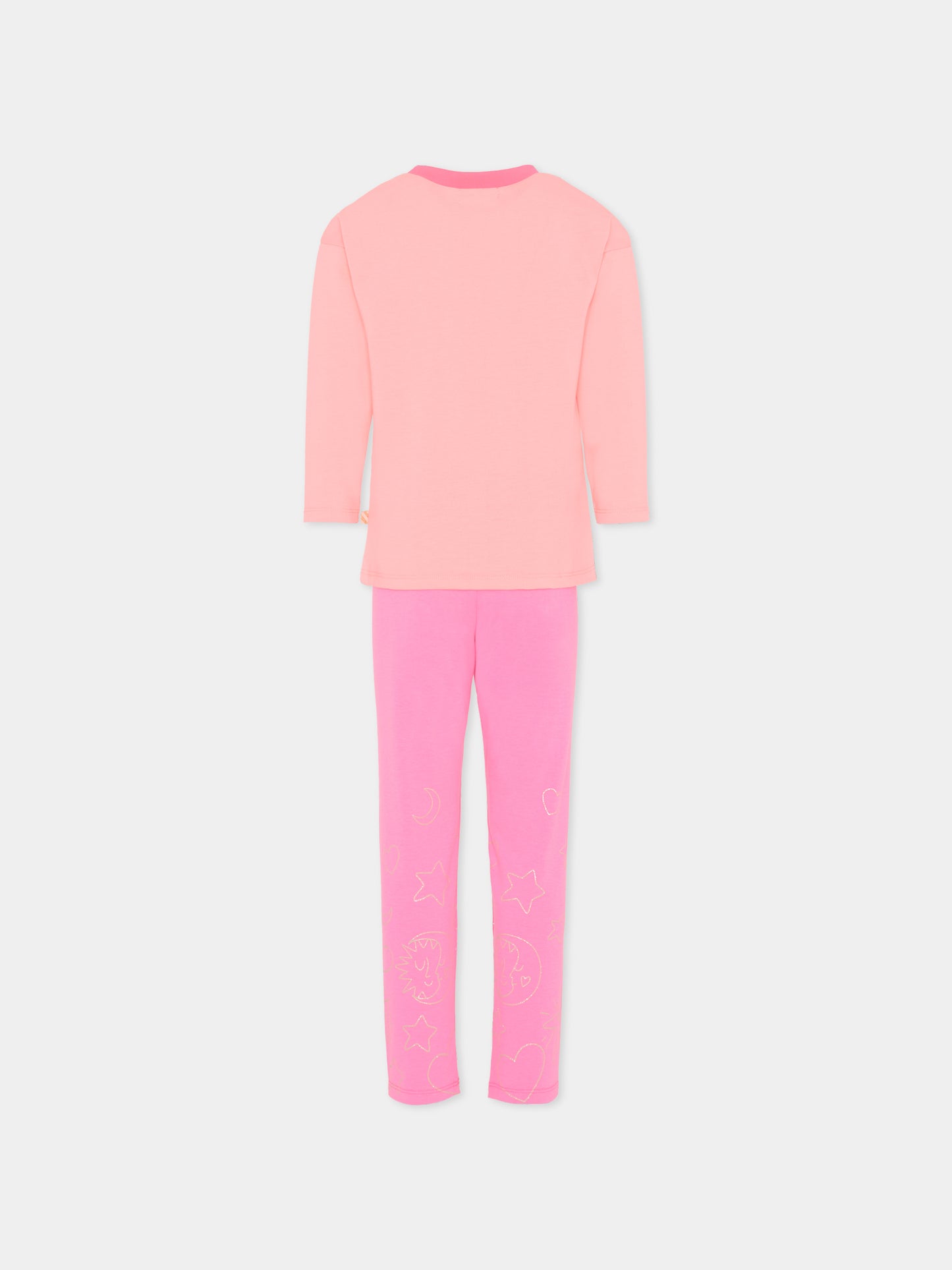 Pigiama rosa per bambina con disegni,Billieblush,U21465 408