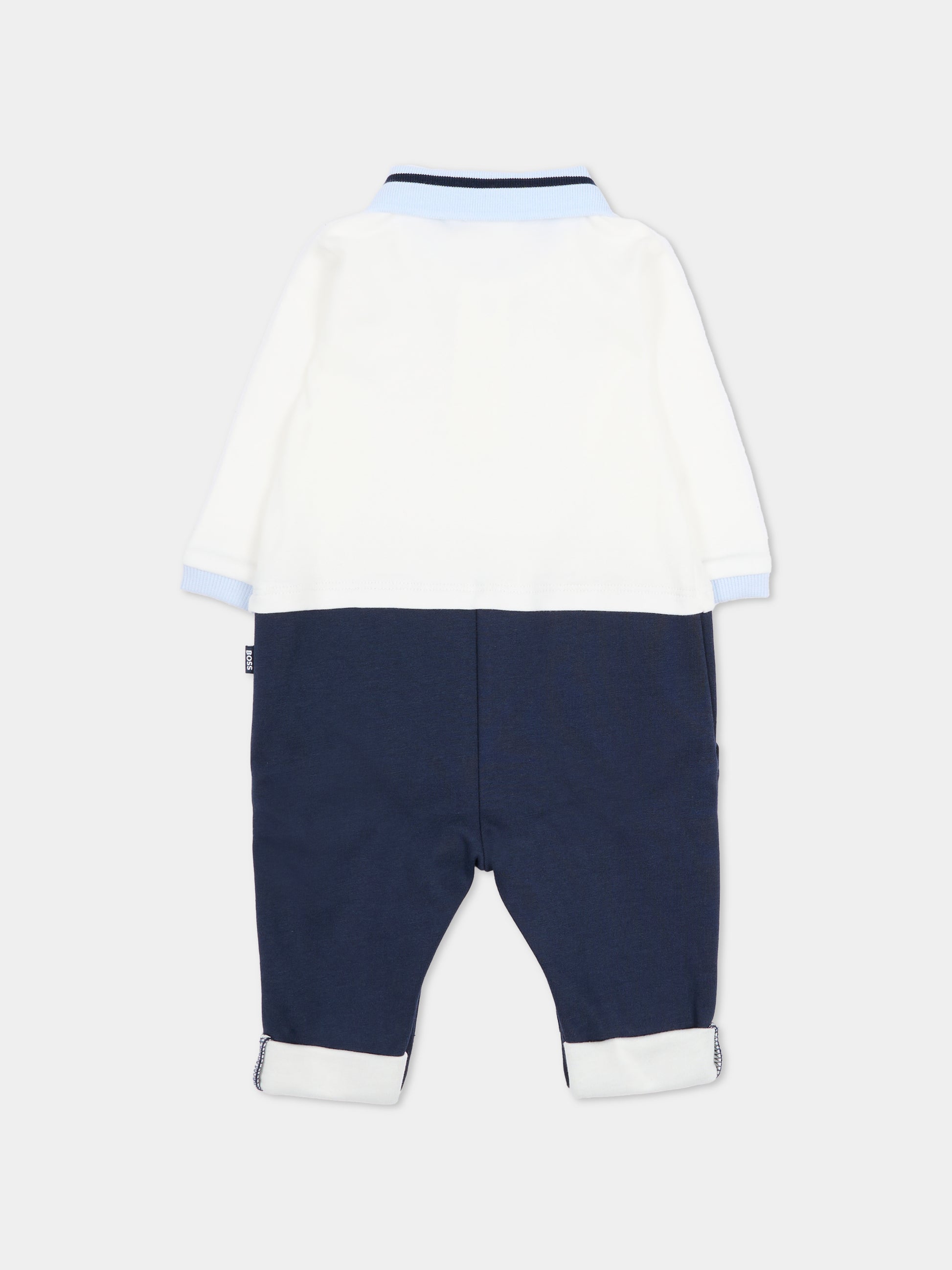 Tutina avorio per neonato con logo,Boss,J52529 117