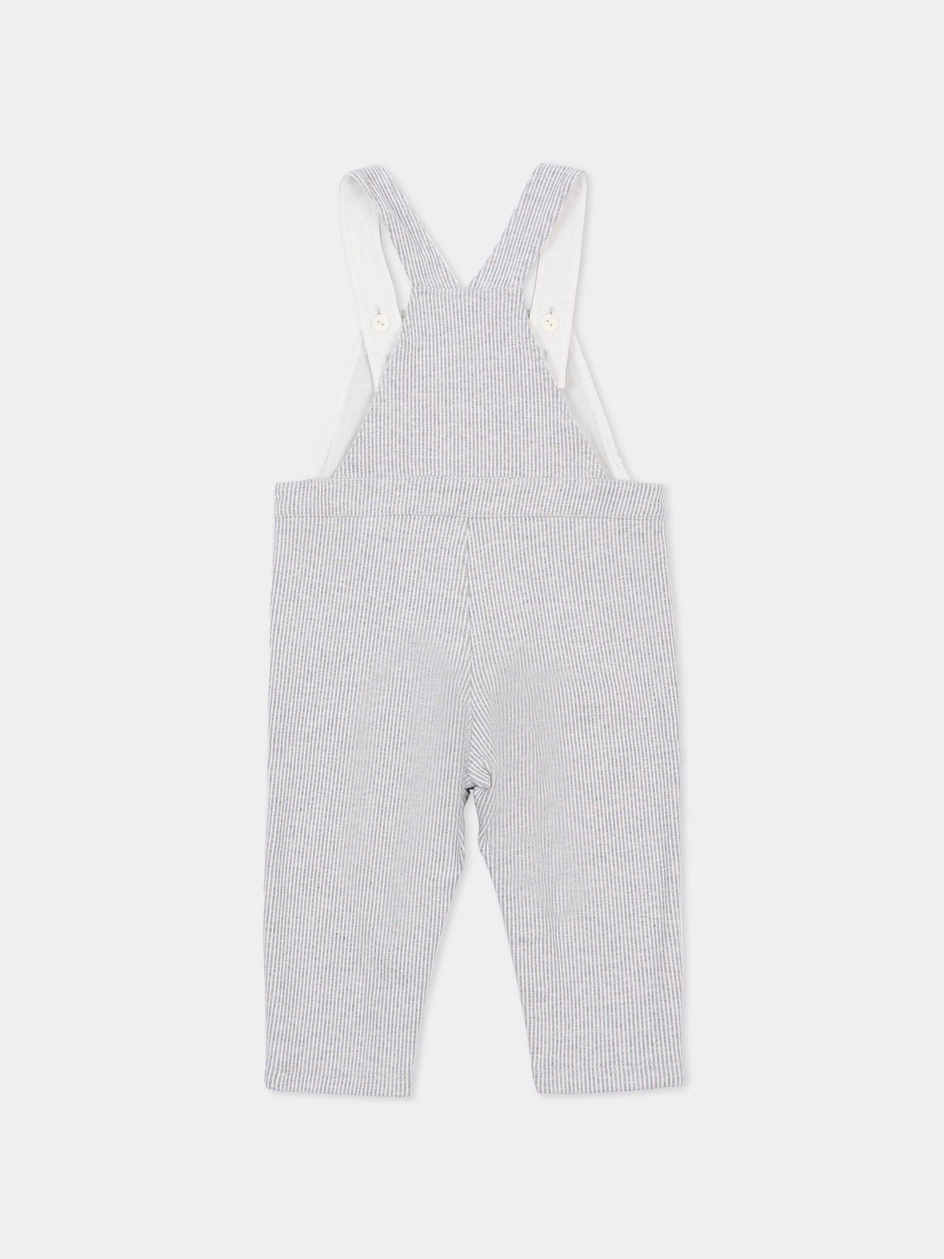 Salopette celeste per neonato con gatto,Kenzo Kids,K61239 77A