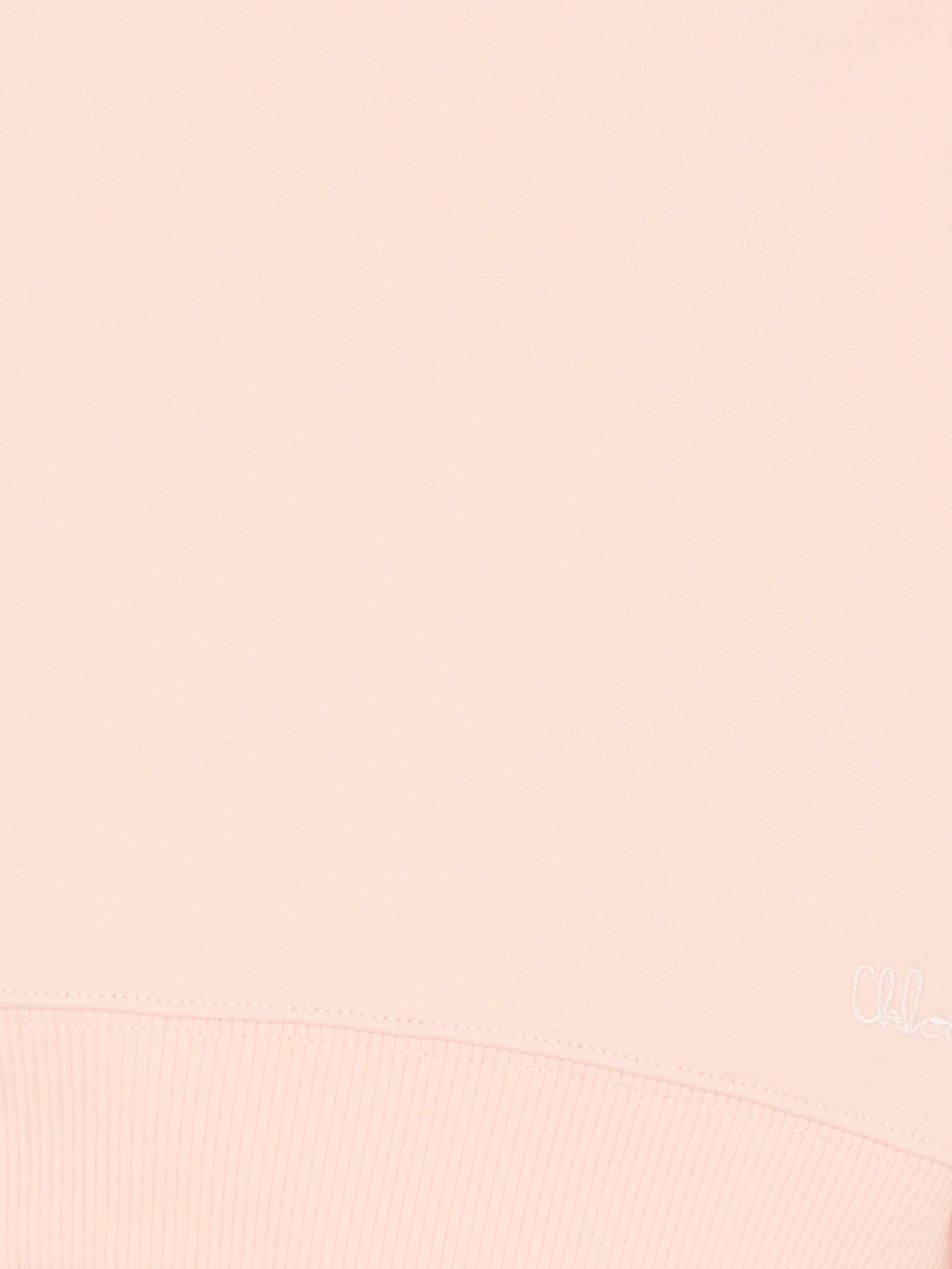 Felpa rosa per bambina con fiori,Chloé Kids,C20803 46J