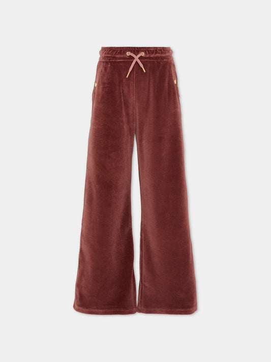 Pantaloni per bambina con logo rosa,Chloé Kids,C20629 958