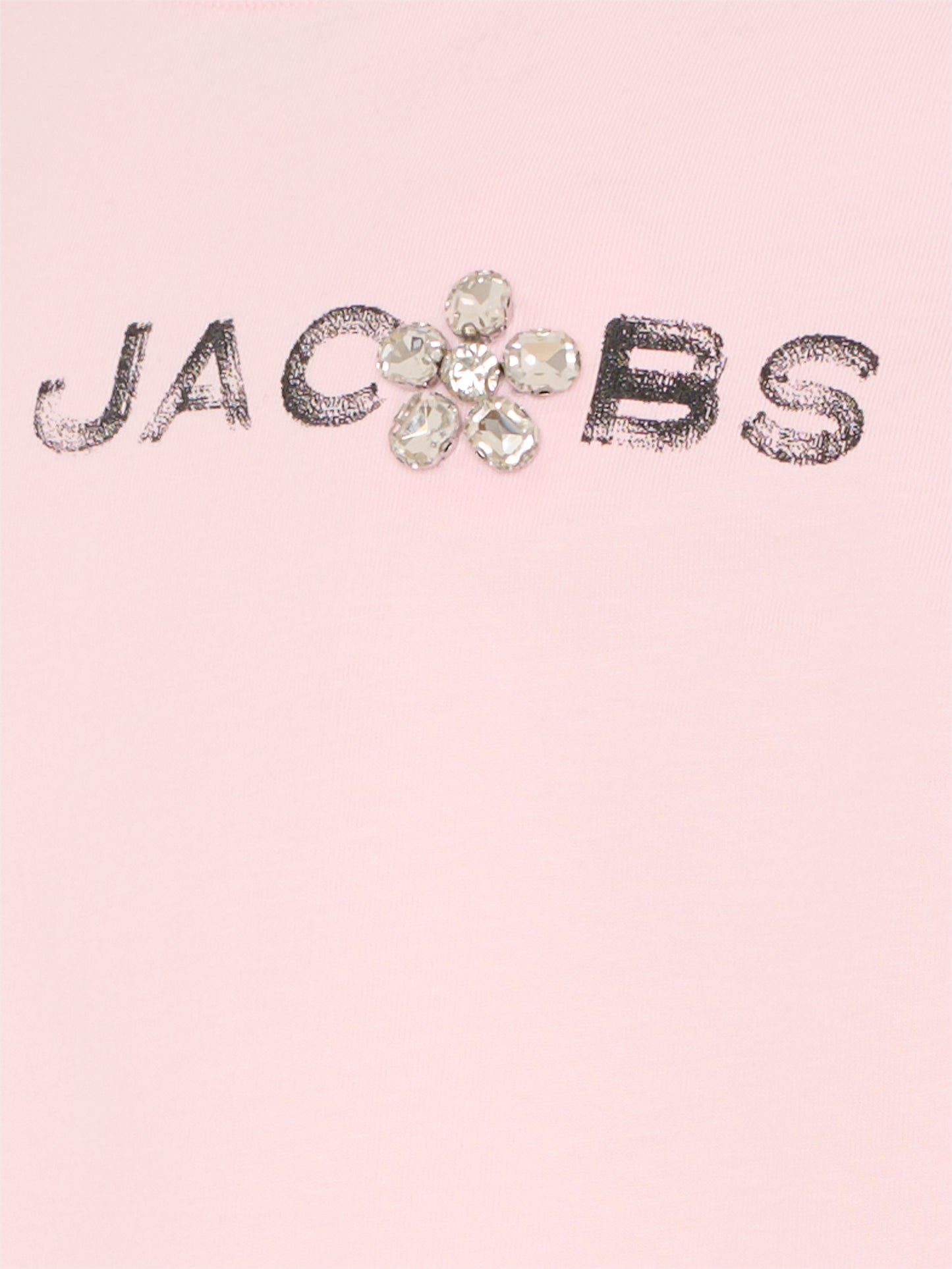 T-shirt rosa per bambina con logo e fiore,Marc Jacobs,W60587 475