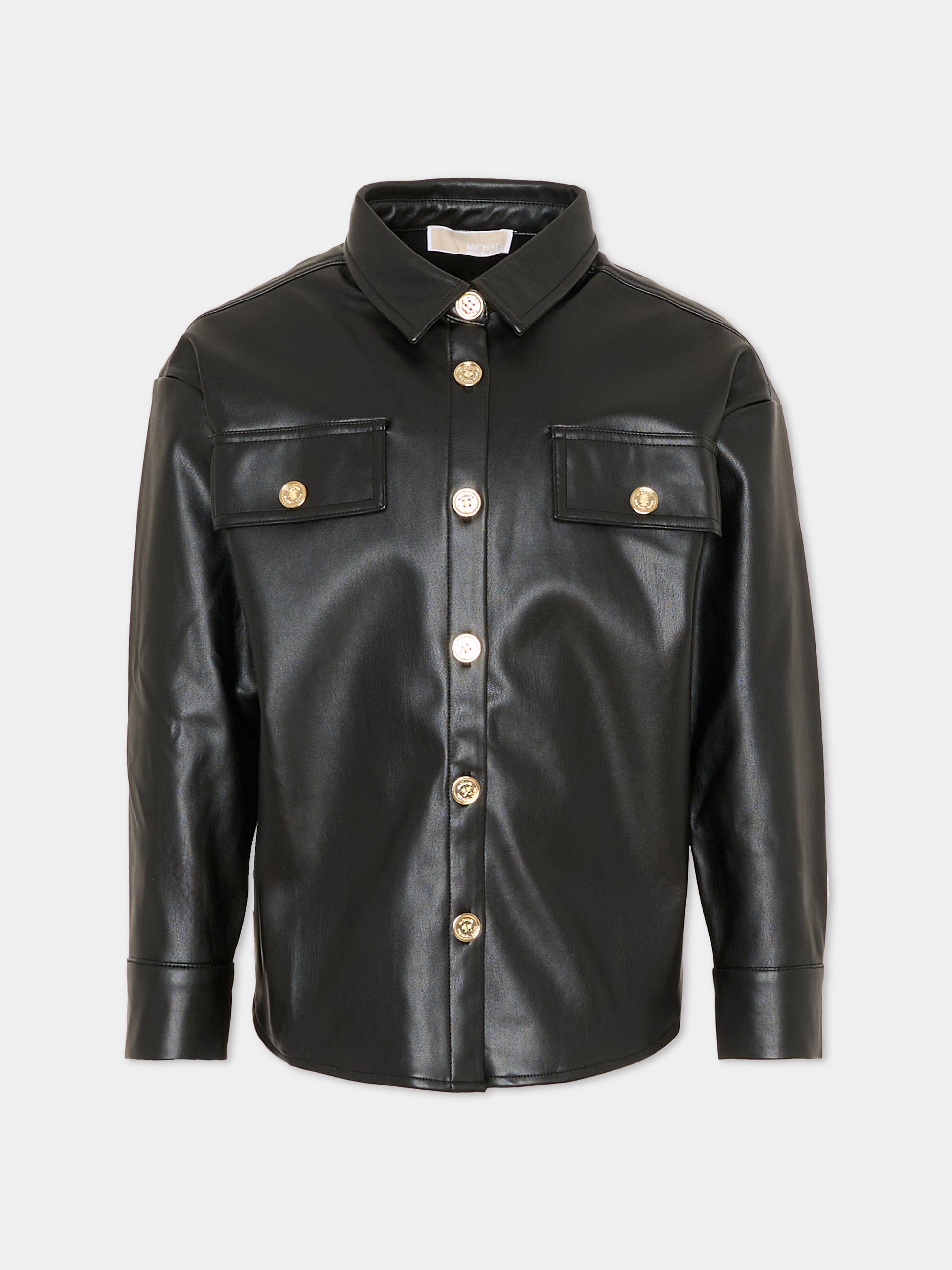 Camicia nera per bambina,Michael Kors,R30437 09B