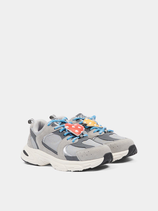 Sneakers grigie per bambini con charms,Douuod Kids X Coccolebimbi,28-GIBA486