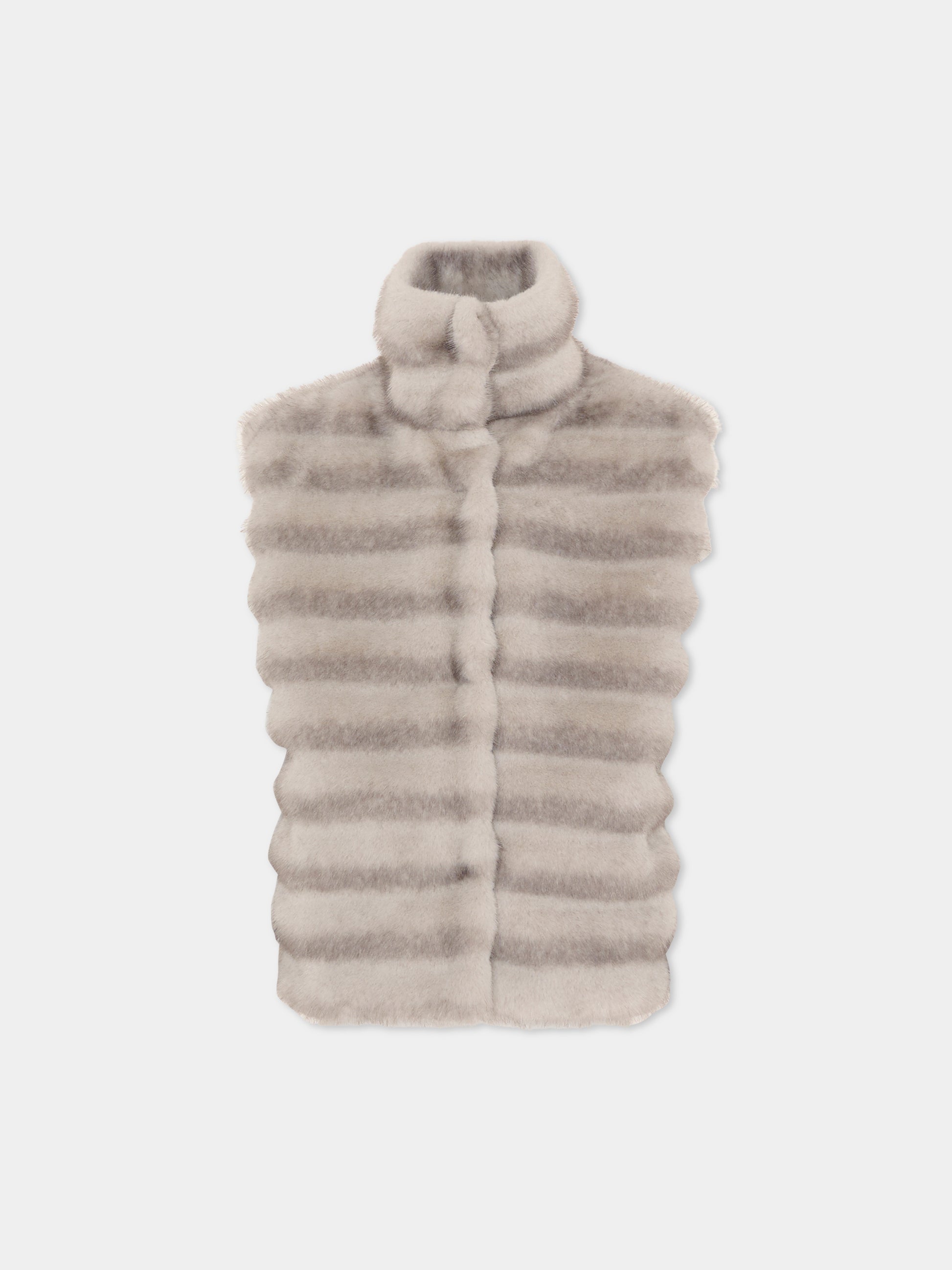 Gilet grigio per bambina,Monnalisa,17F108 6032 0032