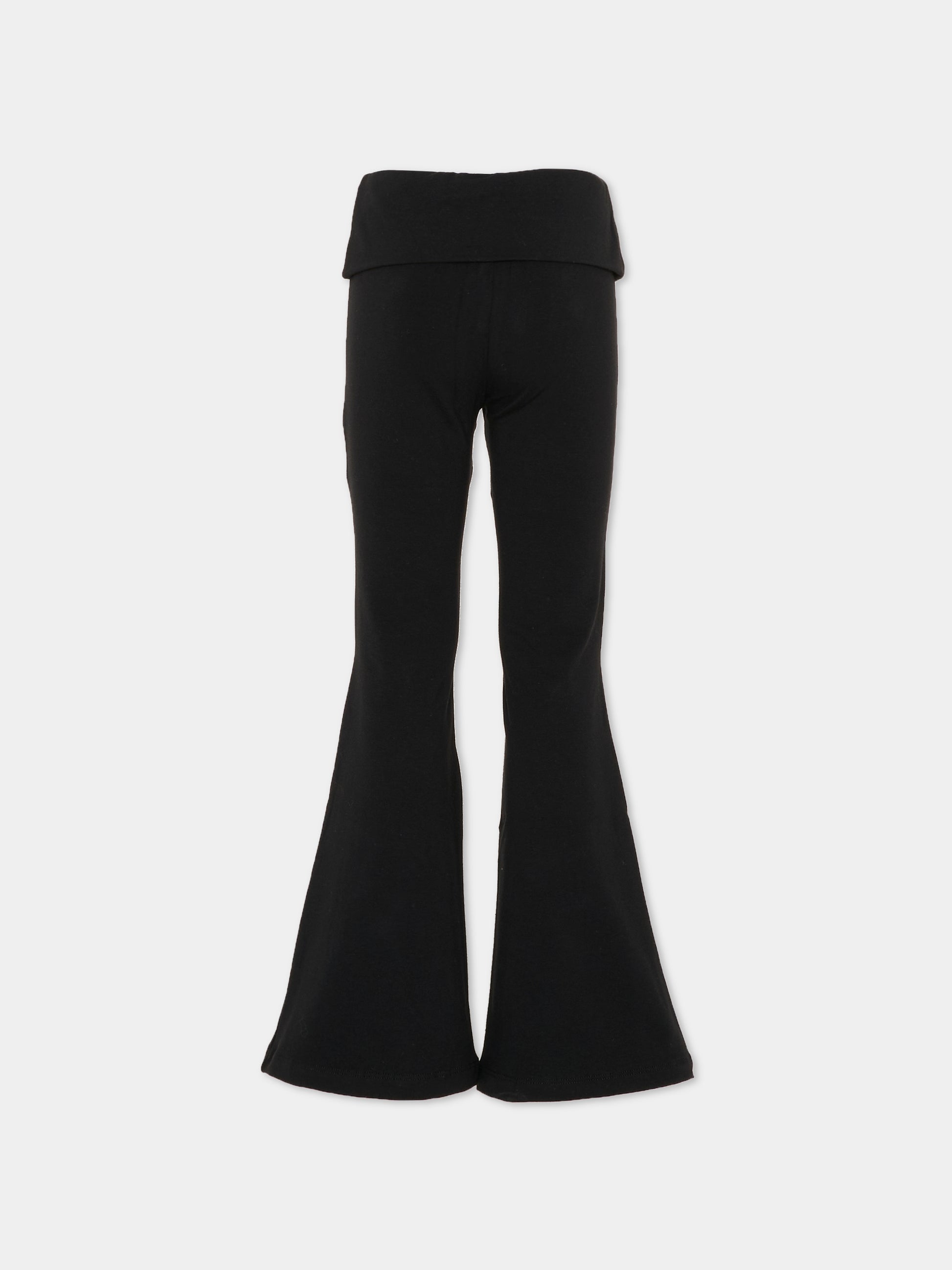 Leggings neri per bambina con logo,Barrow,F5BKJGLG191 110