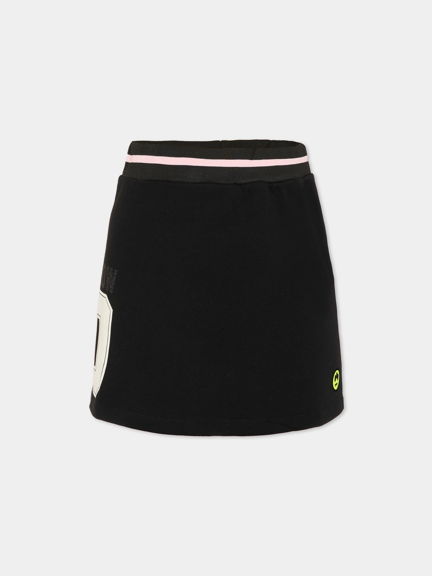 Gonna nera per bambina con logo,Barrow,F5BKJGSK196 110