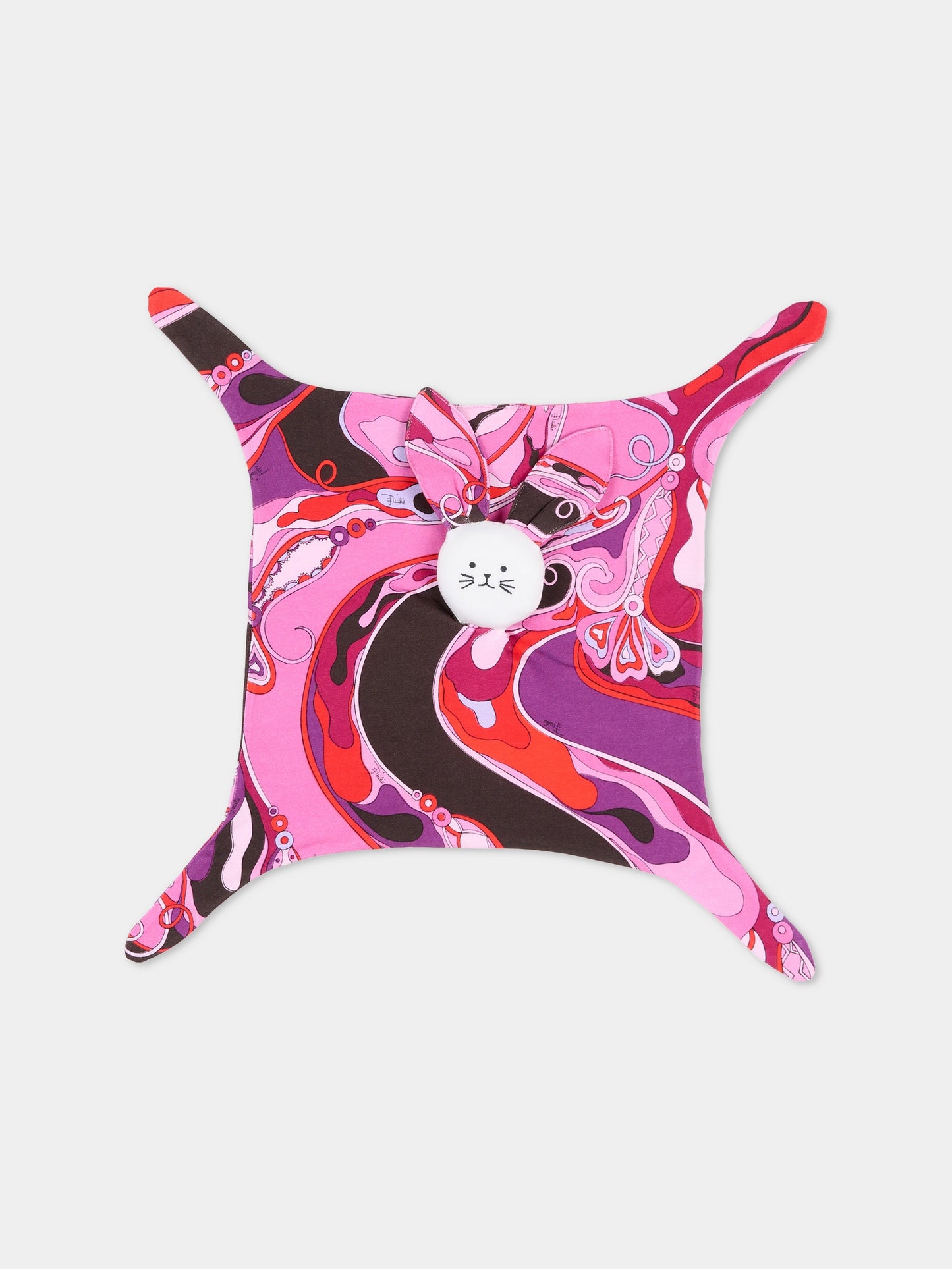 Ensemble barboteuse fuchsia pour bébé fille avec doudou