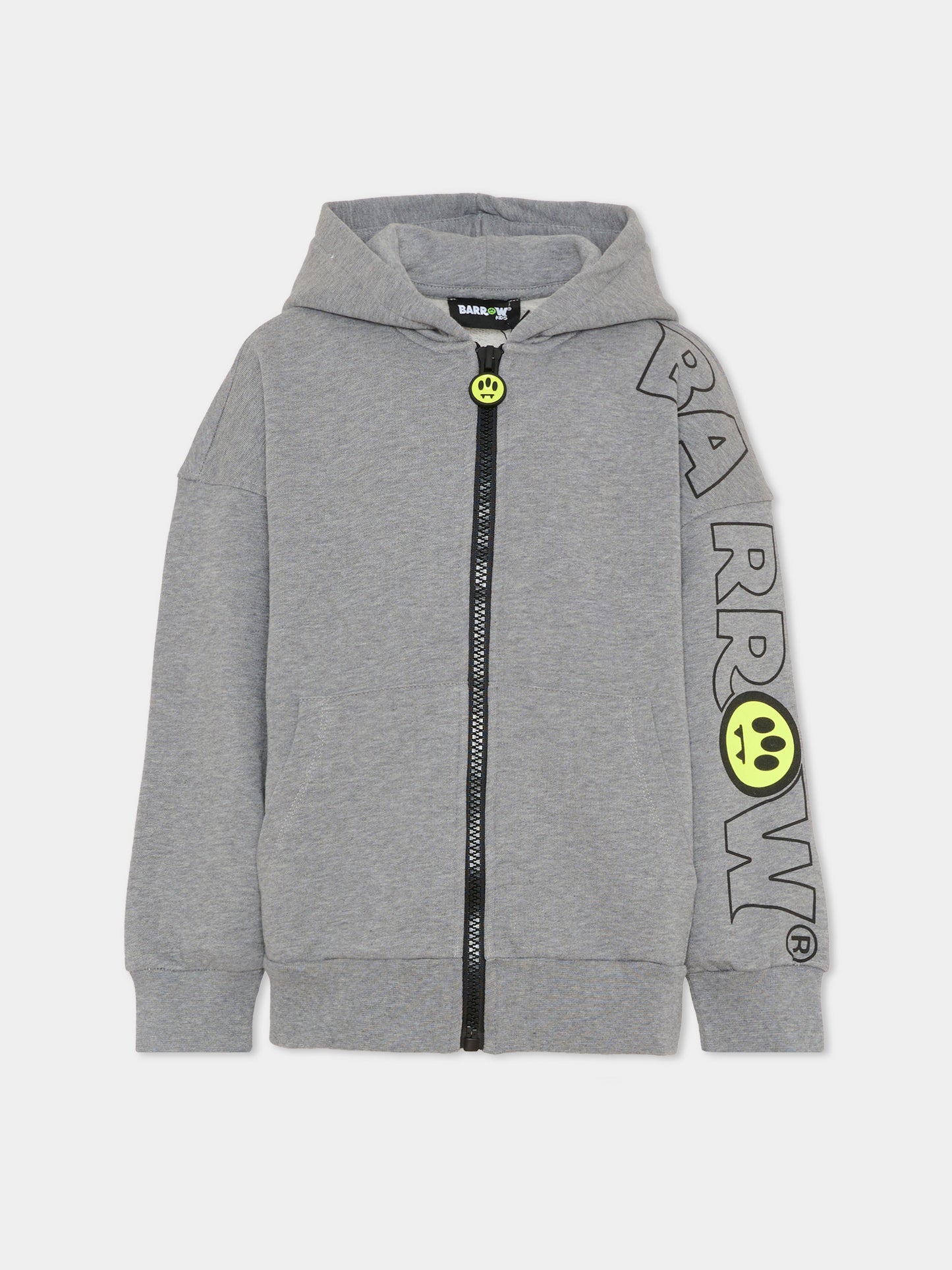 Felpa grigia per bambini con smile e logo,Barrow,F5BKJUZH049 104