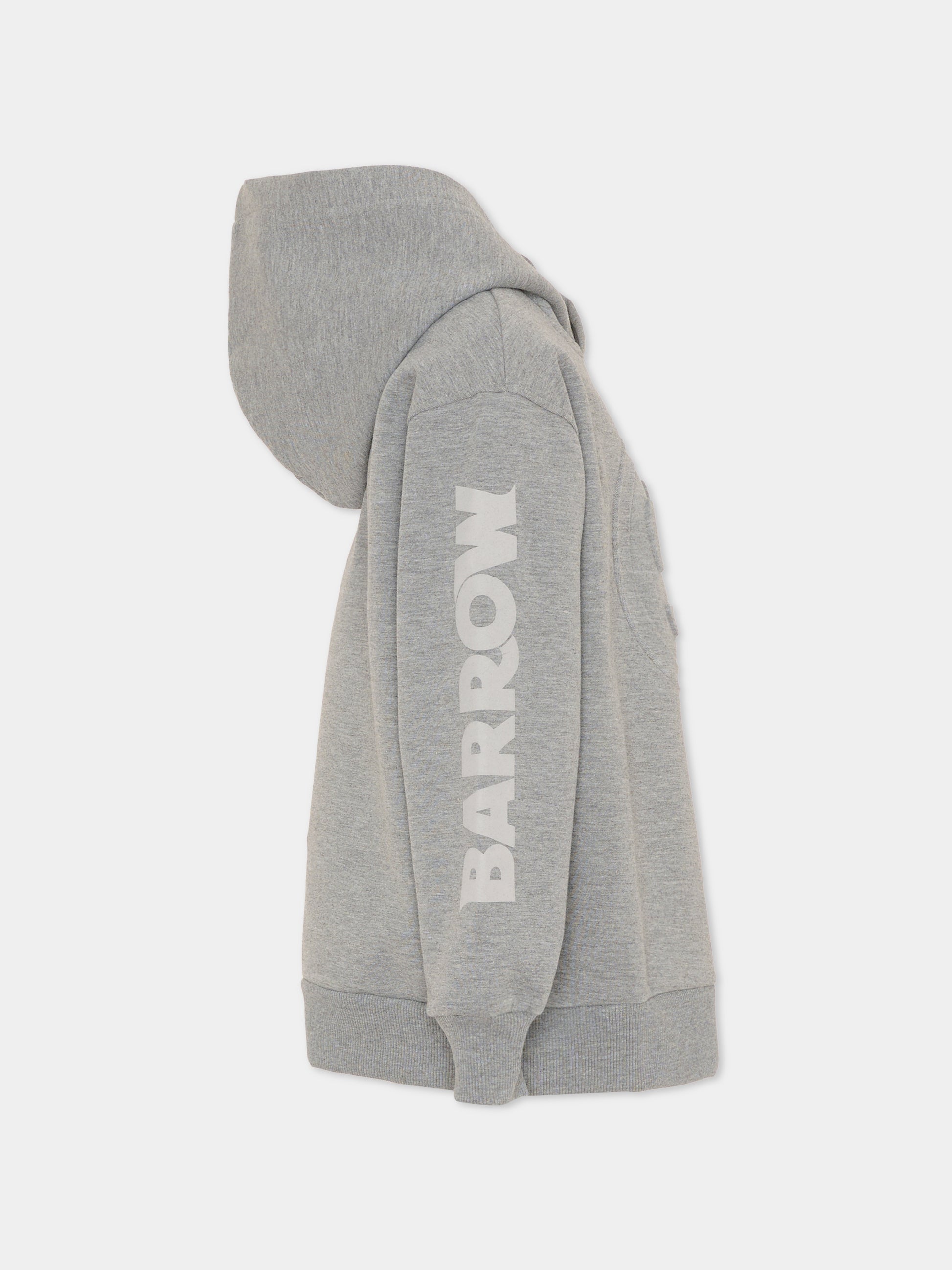 Felpa grigia per bambino con smile,Barrow,F5BKJUHS039 251