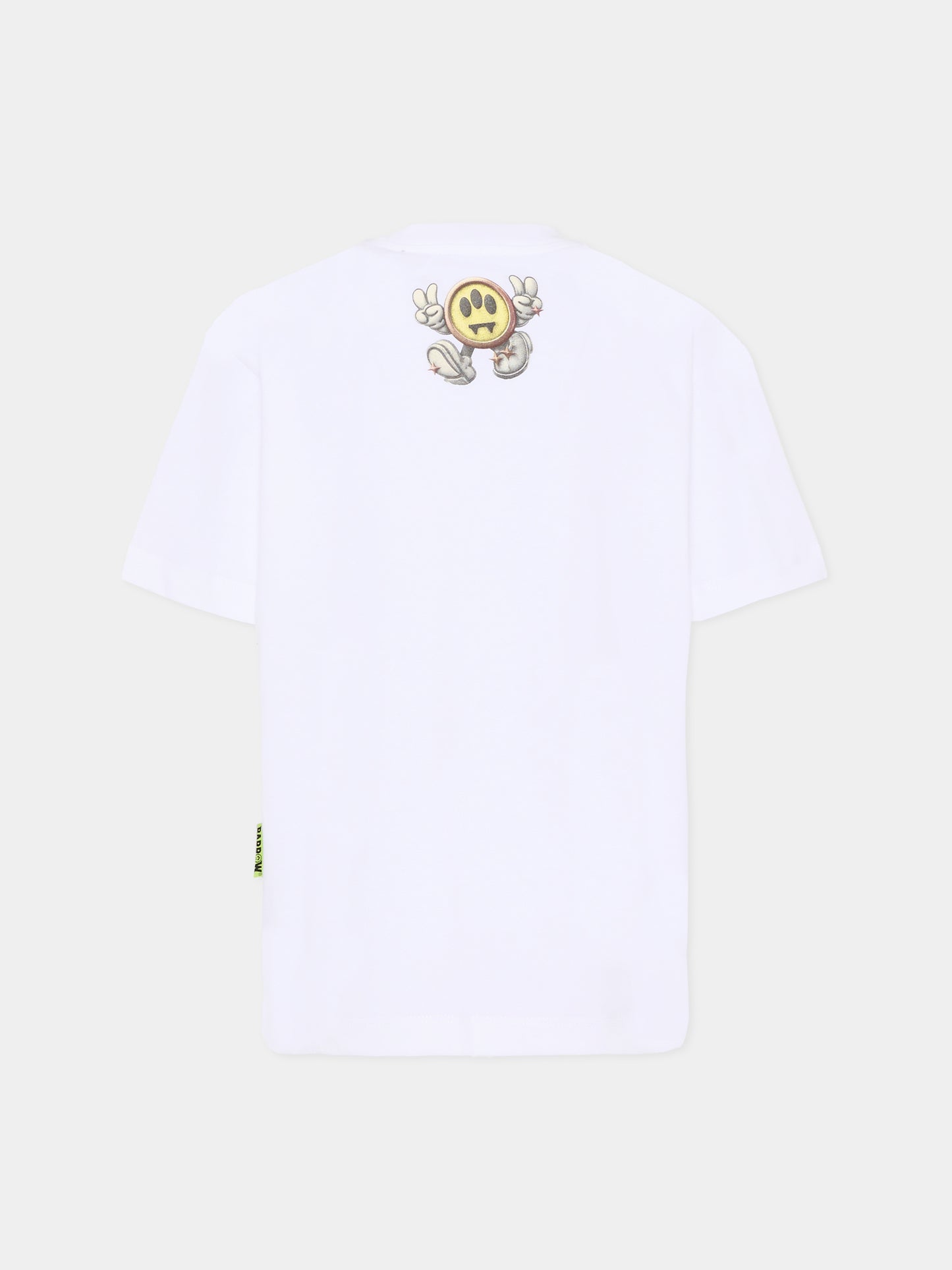 T-shirt bianca per bambino con logo,Barrow,F5BKJUTH227 002