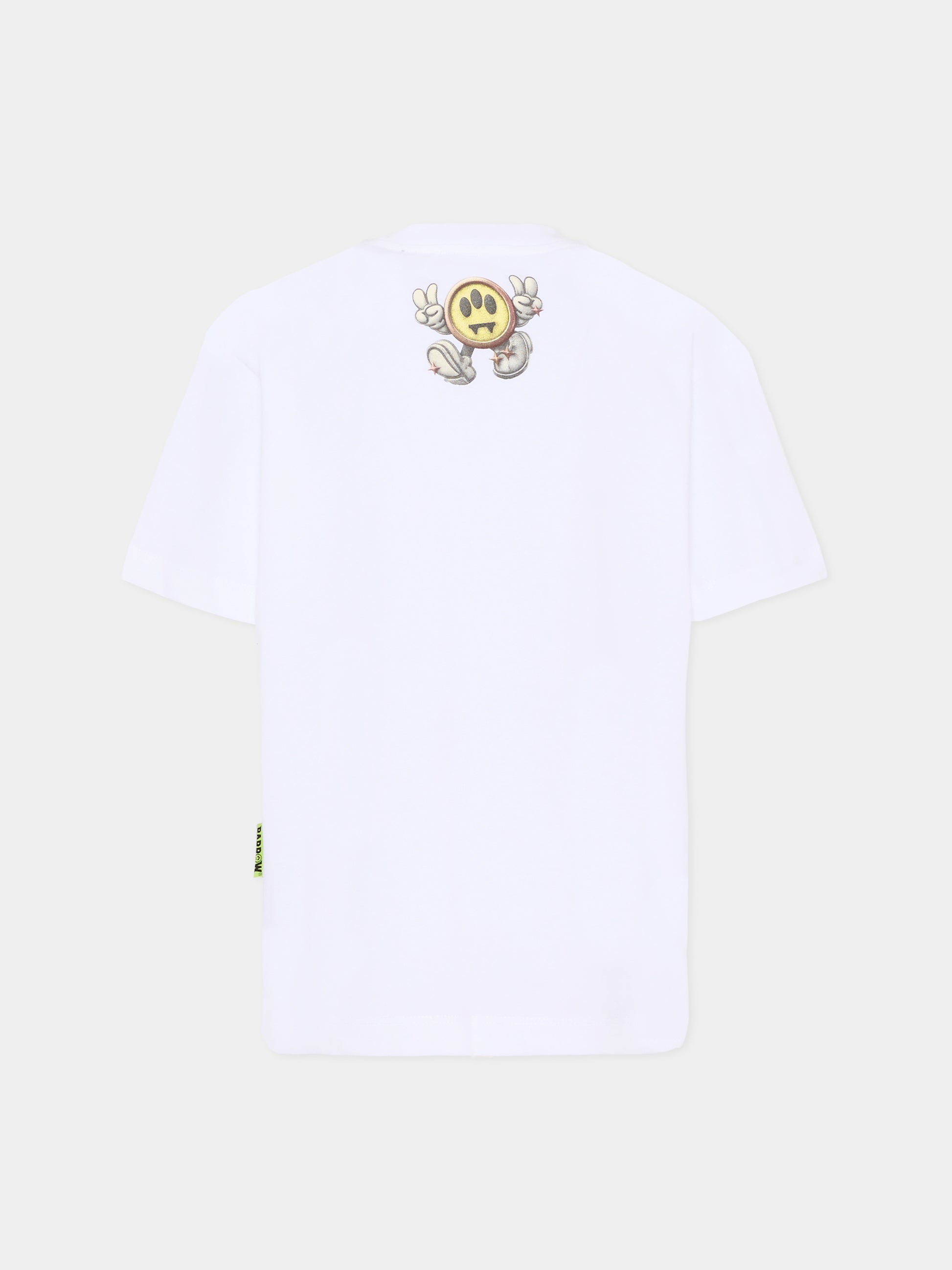 T-shirt bianca per bambino con logo,Barrow,F5BKJUTH227 002