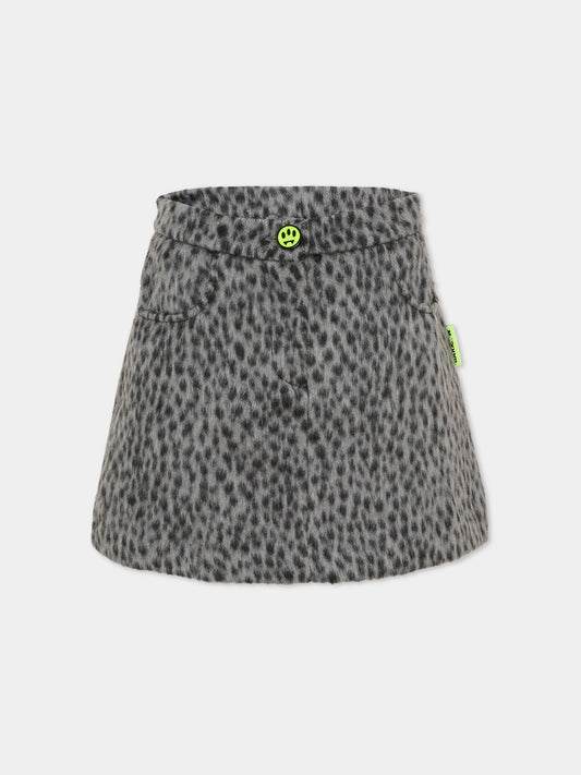 Gonna multicolor per bambina con stampa animalier,Barrow,F5BKJGSK168 570/06