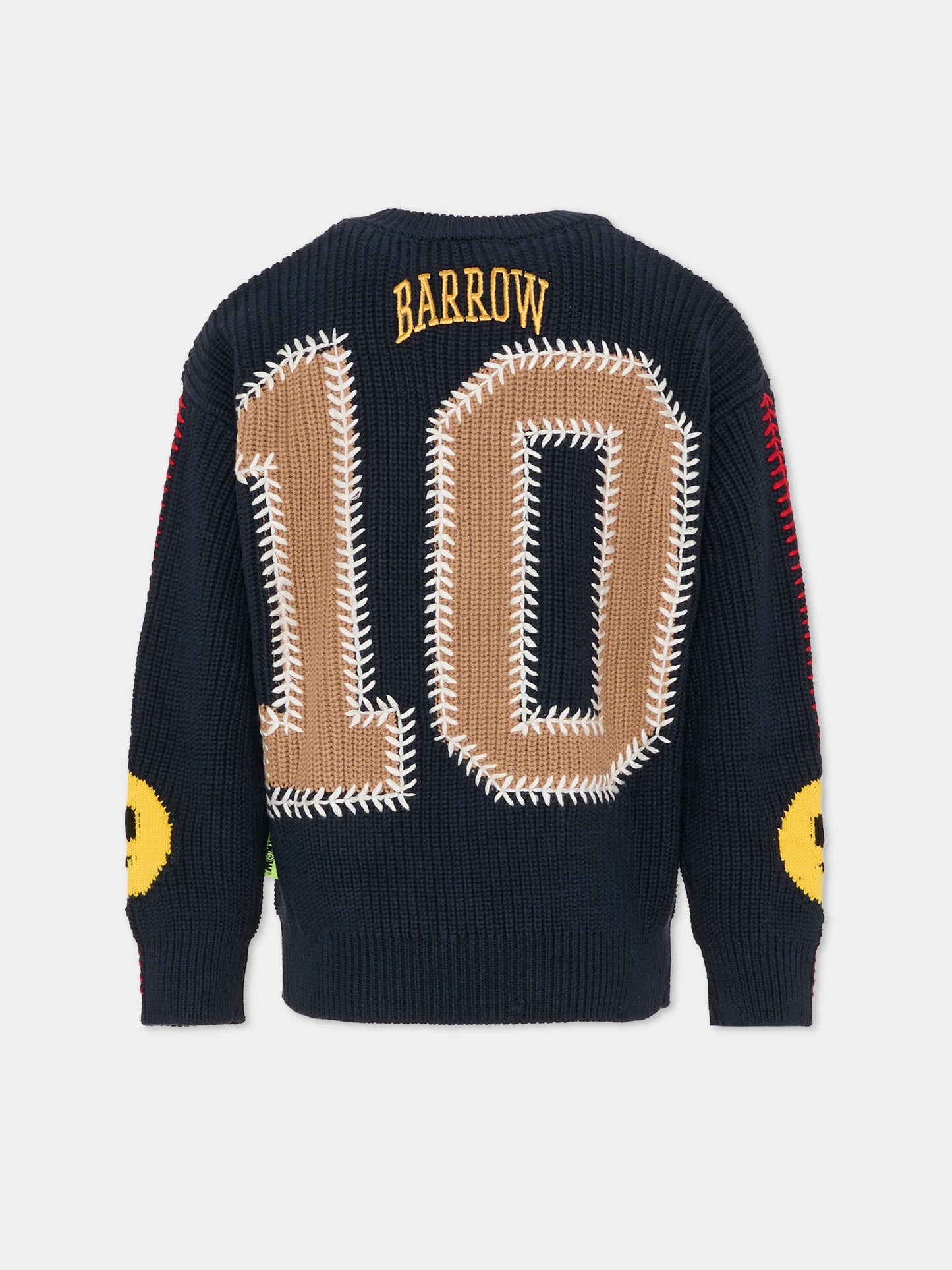 Maglione blu per bambino con smile e numeri,Barrow,F5BKJUJP064 060