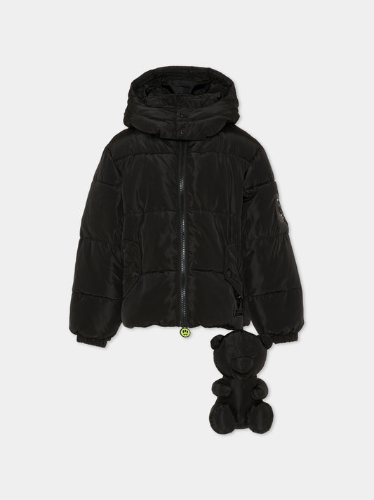 Piumino nero per bambini con orsetto,Barrow,F5BKJUPF031 110