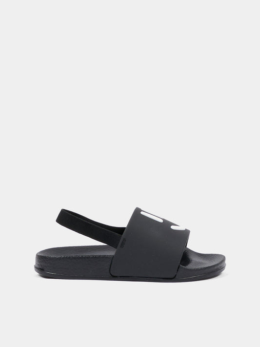 Ciabatte Zhappy nere per bambini con smile,Molo,7S26U201 0099