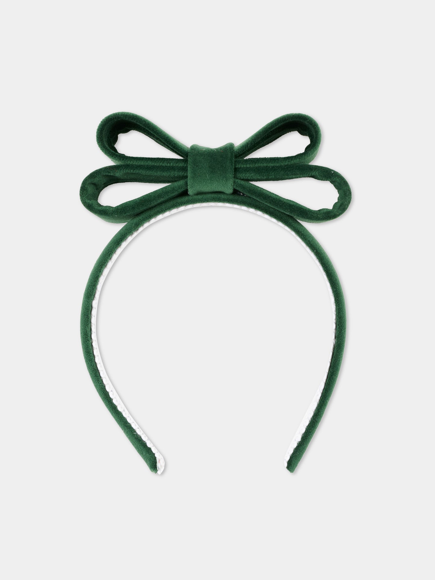 Cerchietto Minnù verde per bambina con fiocco,Nennè Studio,MINNU VERDE INGLESE