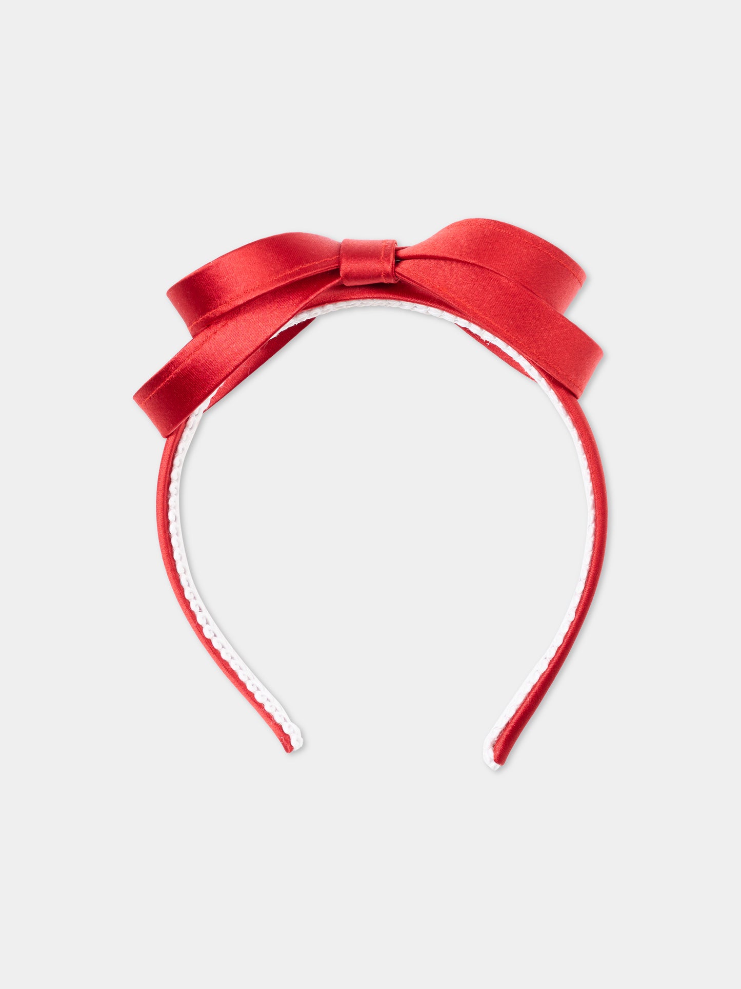 Cerchietto rosso per bambina con doppio fiocco,Nennè Studio,DOPPIO NODO ROSSO