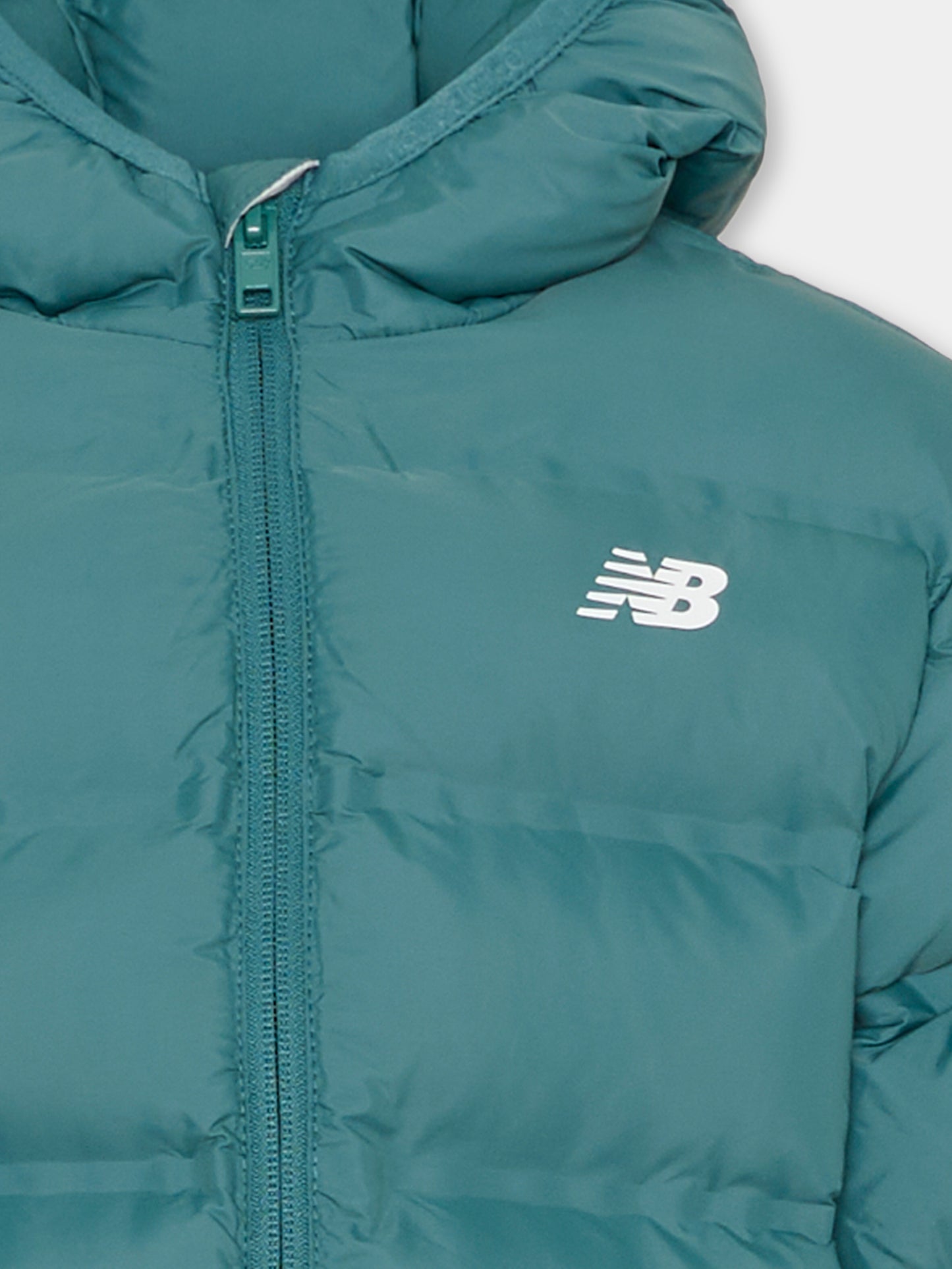 Piumino verde per bambino con logo,New Balance,LAKB0036 NUS