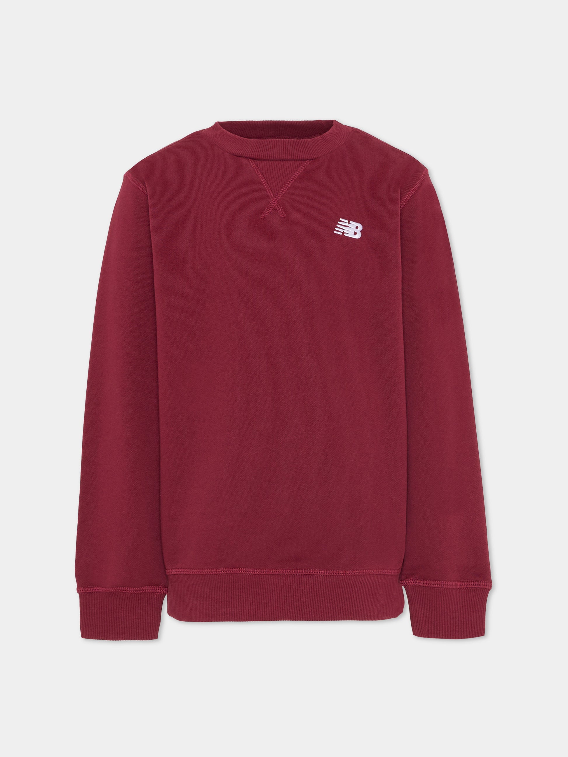 Felpa bordeaux per bambini con logo,New Balance,LAKB0055 MHB