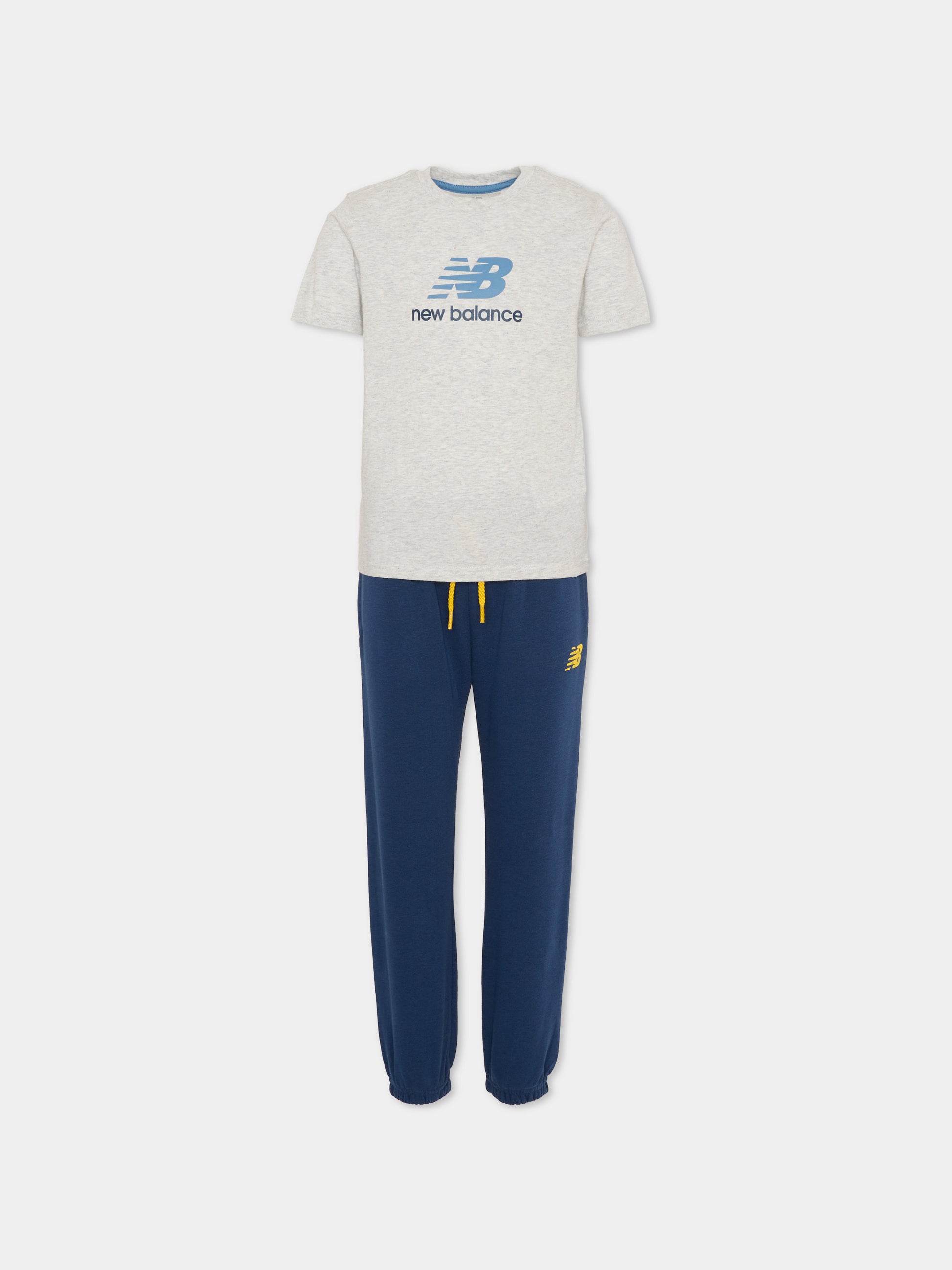 Completo blu per bambino con logo giallo,New Balance,LAKB0308I NNY