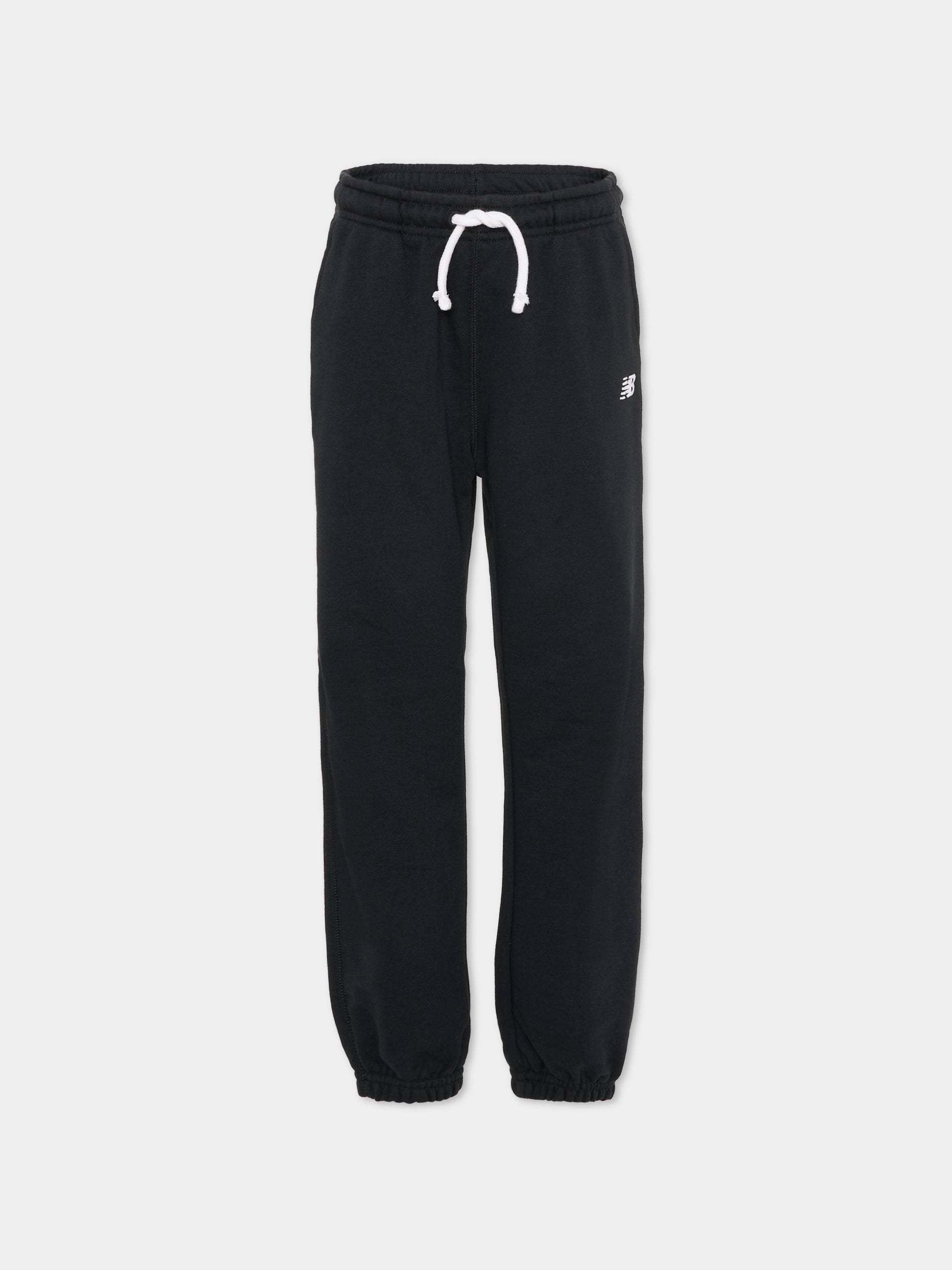 Pantaloni neri per bambini con logo,New Balance,LAKG0058 BK