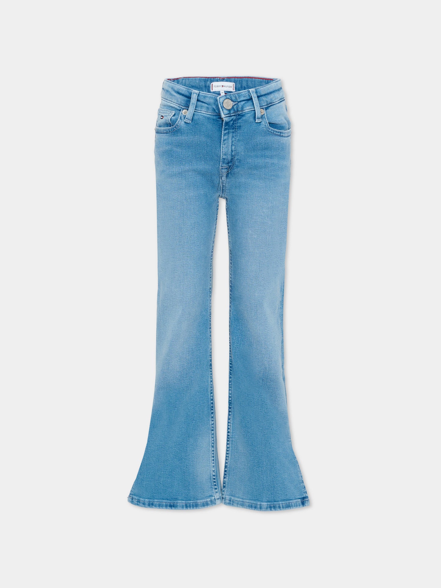 Jeans denim per bambina con bandierina,Tommy Hilfiger Junior,KG0KG08768 1AA