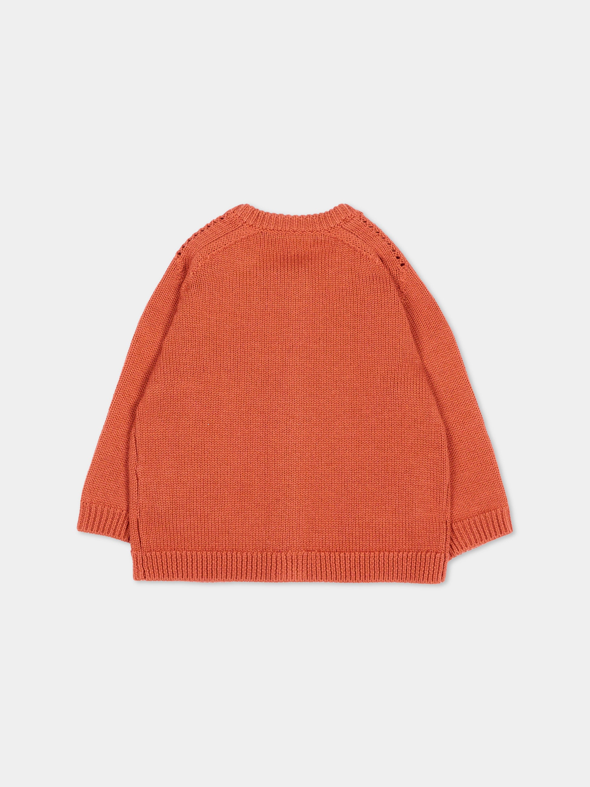 Cardigan arancione per neonata,Bonpoint,W06XCAK00002 035C