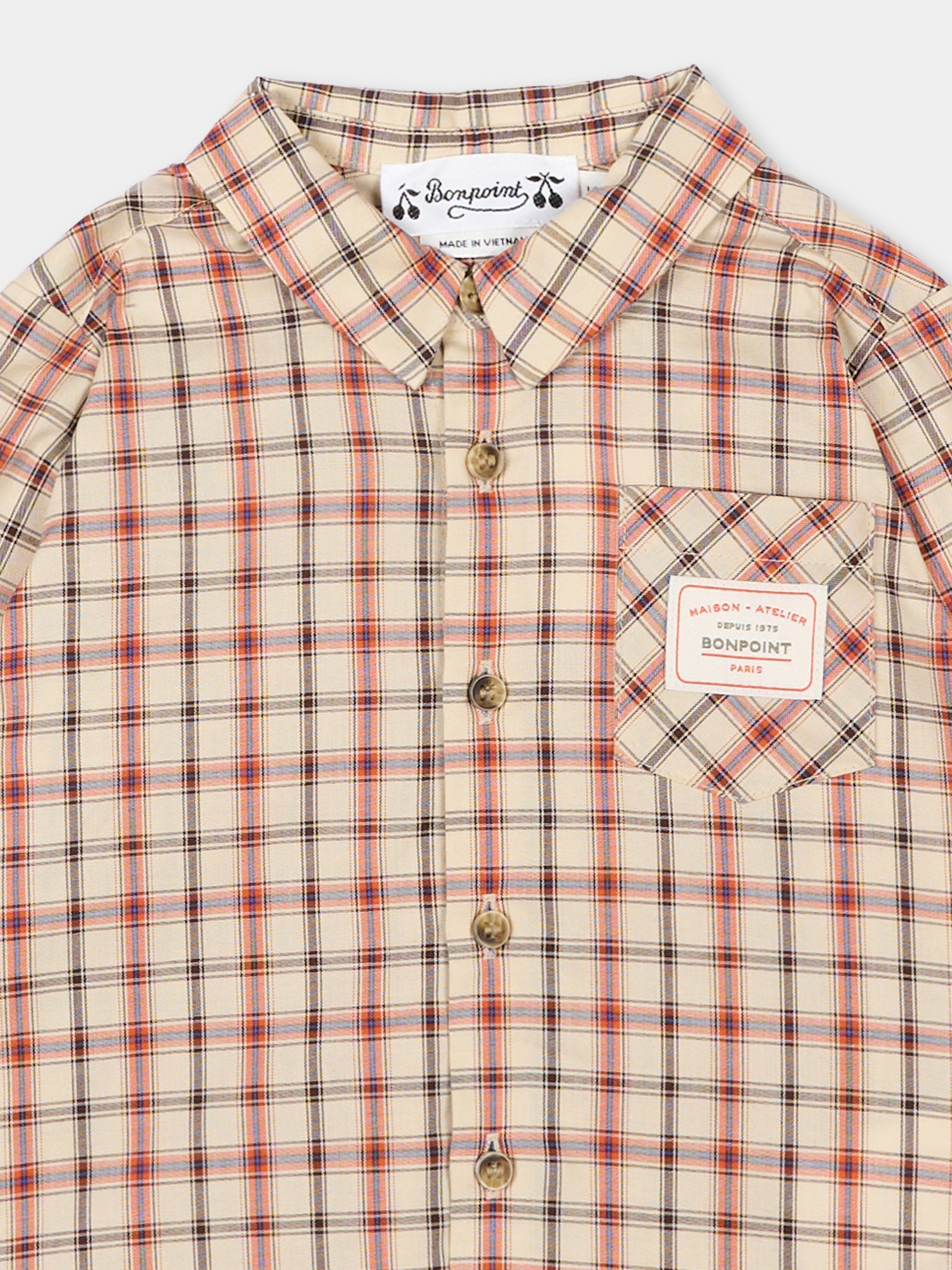 Camicia multicolor per neonato,Bonpoint,W06YSHW00001 360