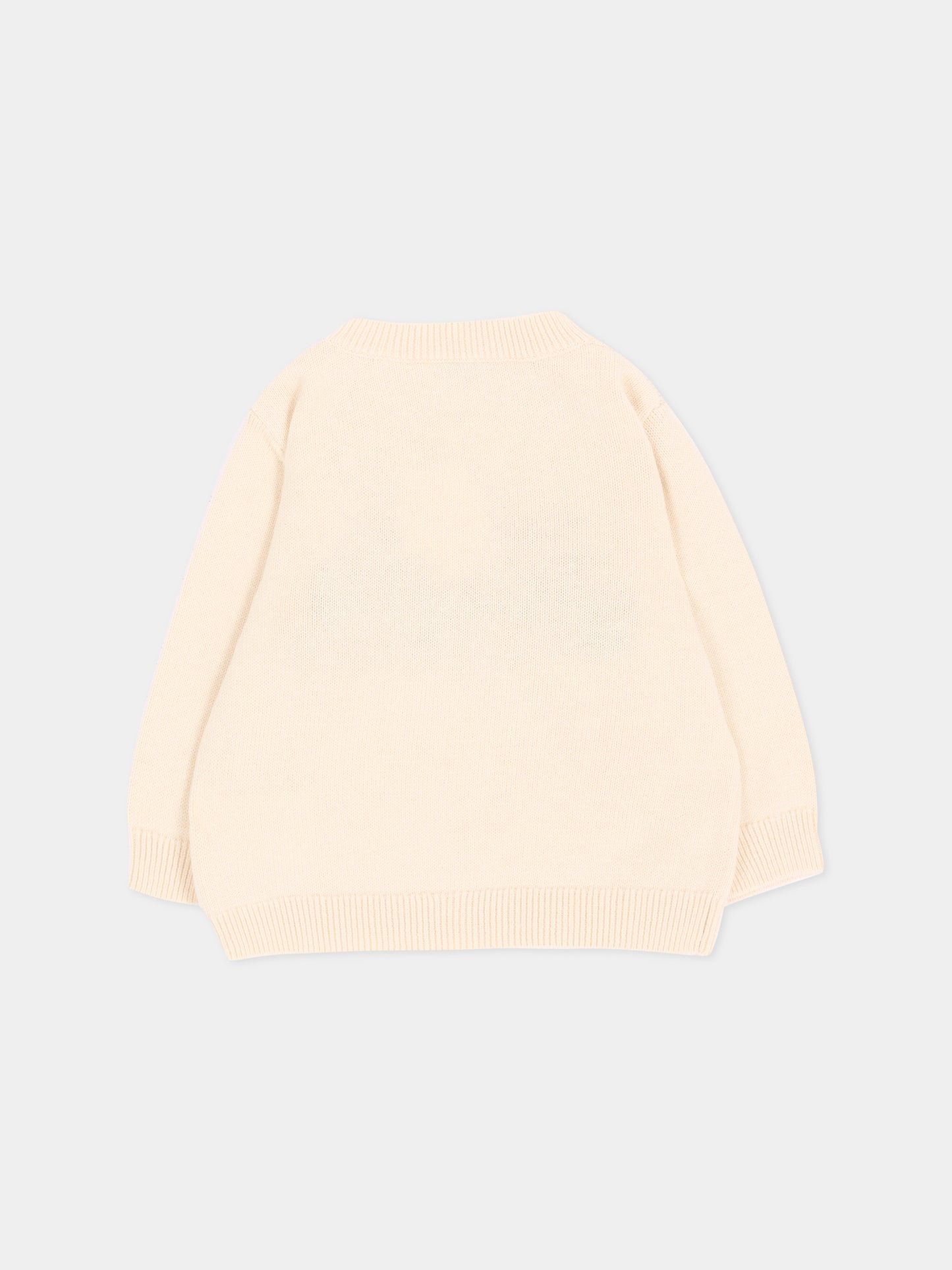 Maglione avorio per neonato con auto,Bonpoint,W06YJUK00001 903