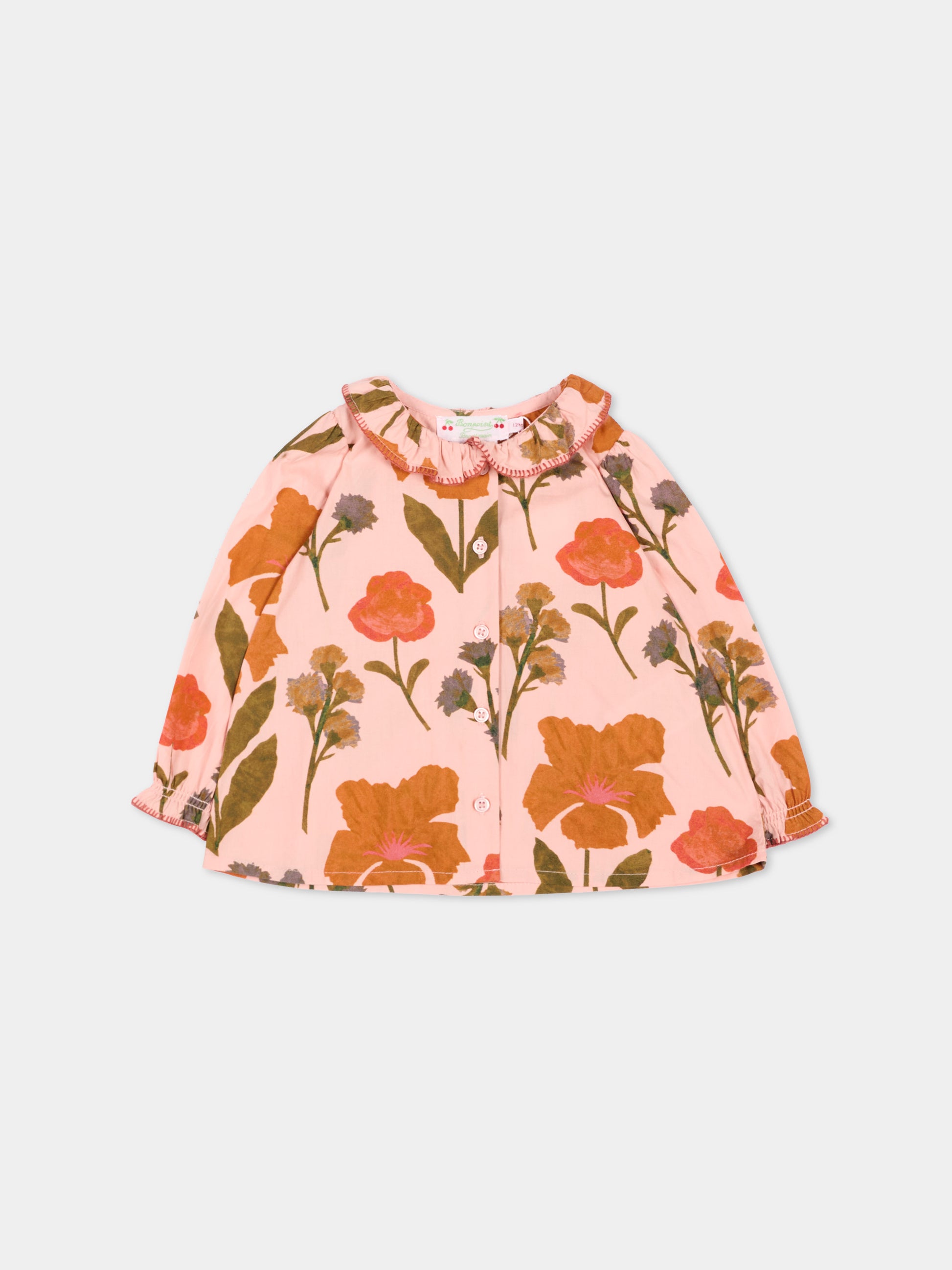 Camicia multicolor per neonata floreale,Bonpoint,W06XBLW00003 524A