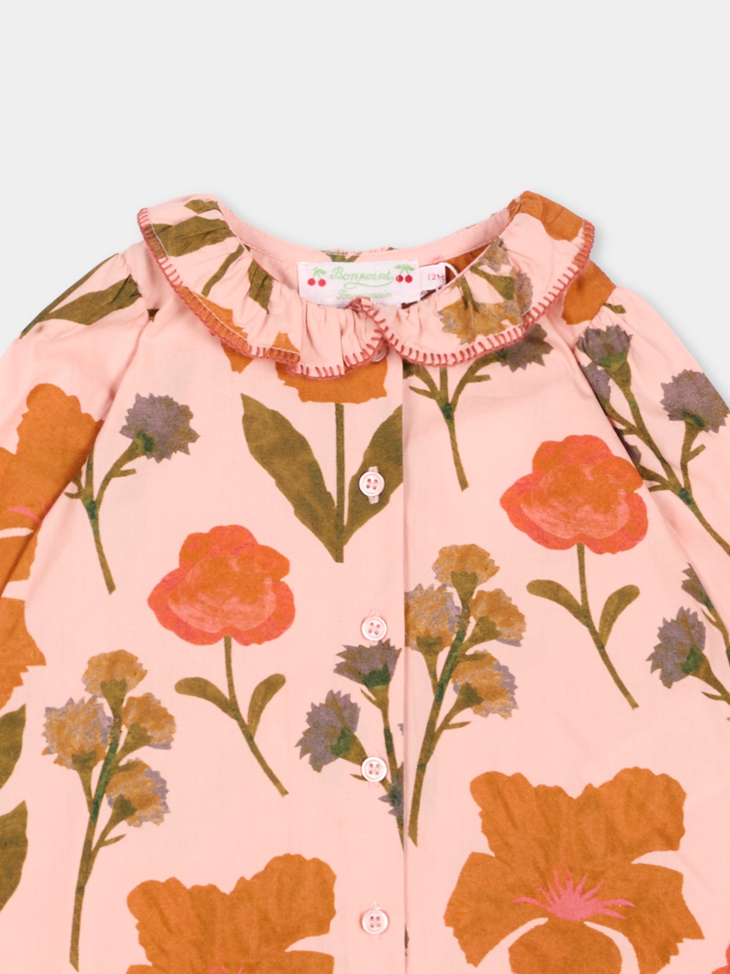 Camicia multicolor per neonata floreale,Bonpoint,W06XBLW00003 524A