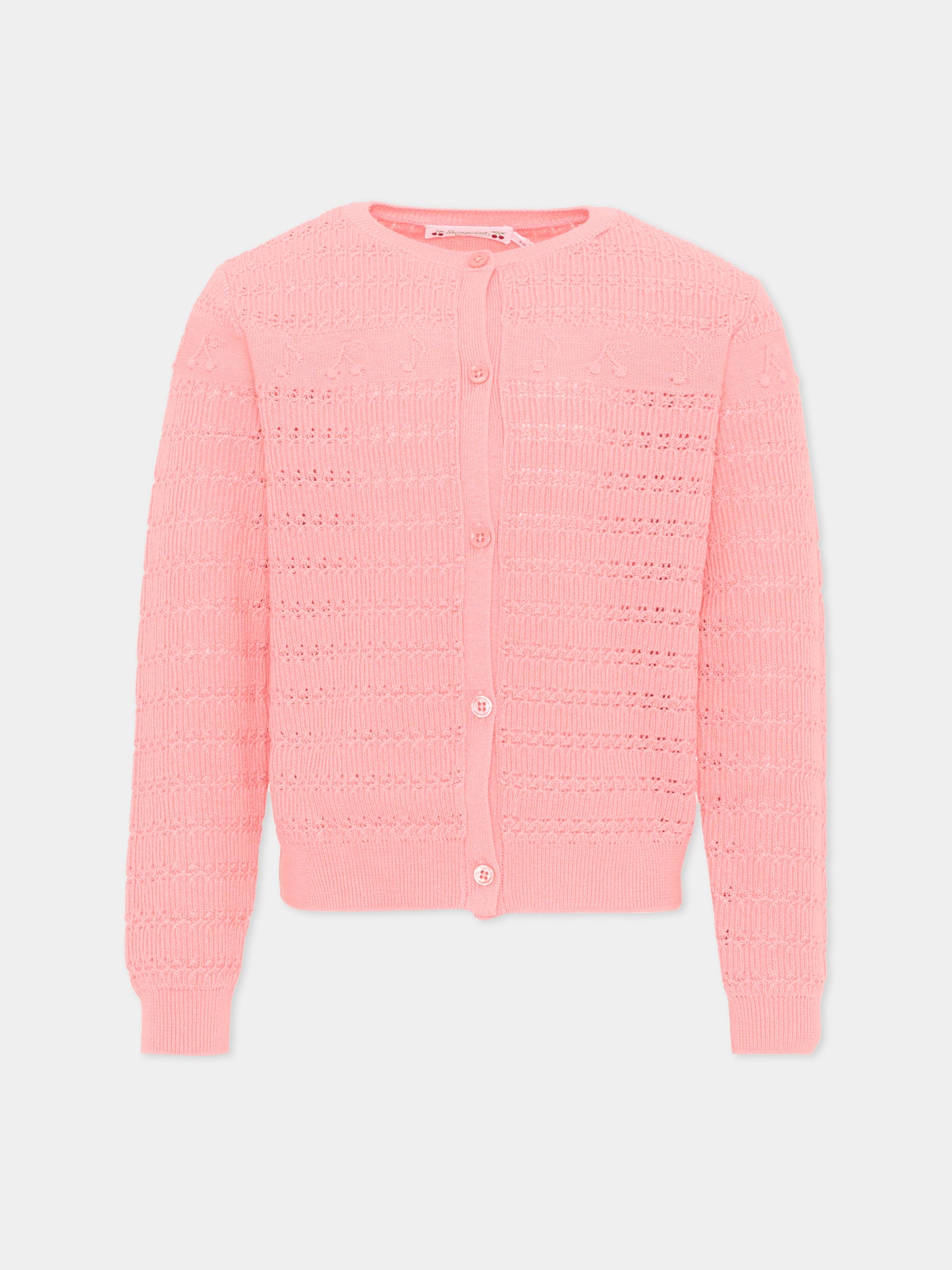 Cardigan rosa per bambina,Bonpoint,P06GCAK00001 028A