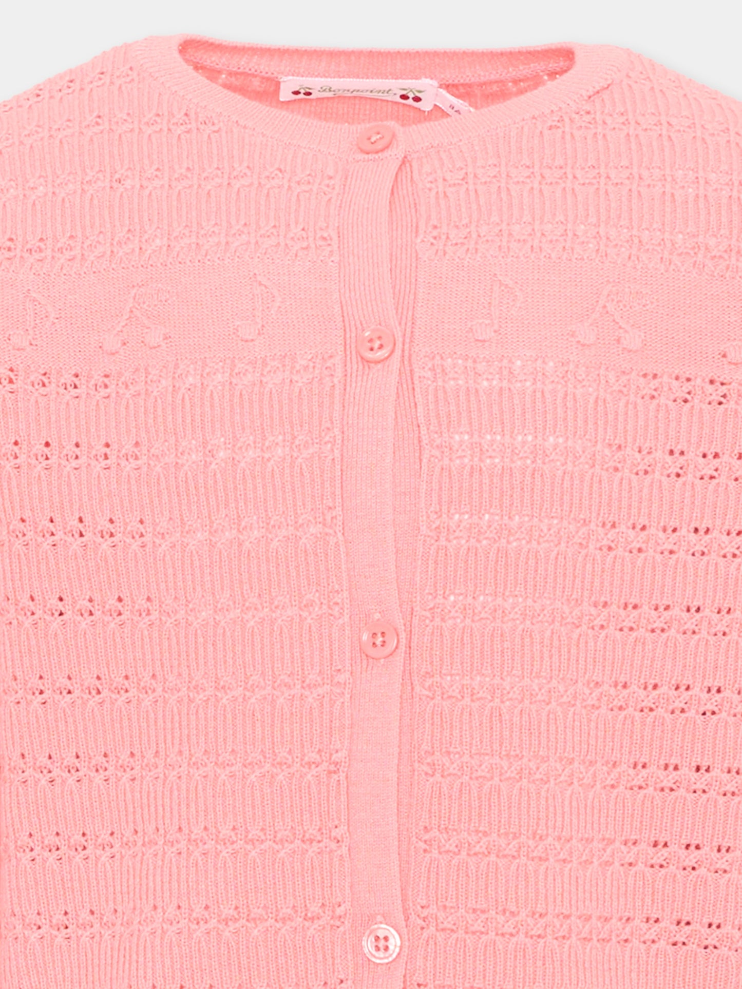 Cardigan rosa per bambina,Bonpoint,P06GCAK00001 028A