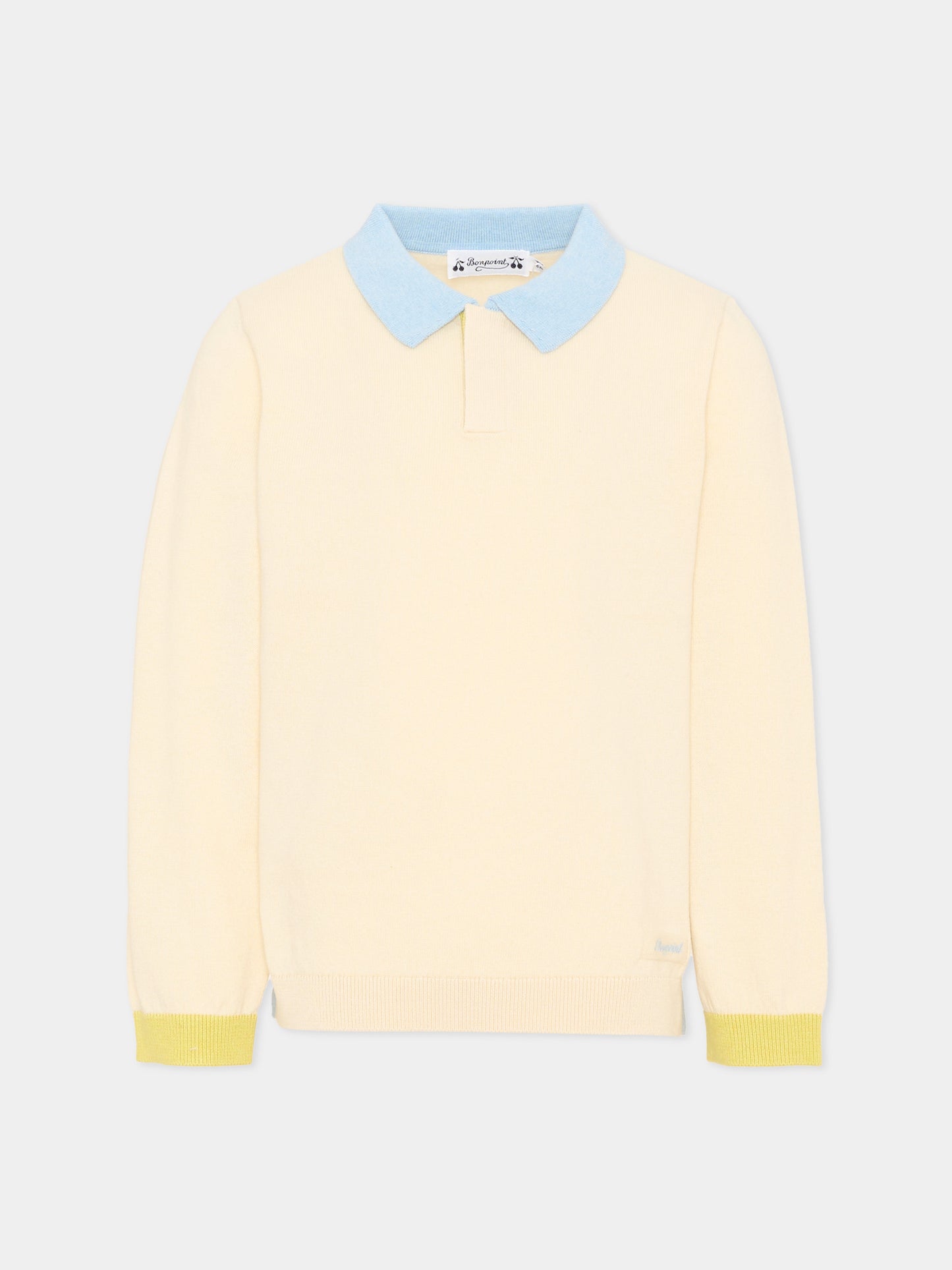 Polo beige a manica lunga per bambino,Bonpoint,P06BJUK00001 103