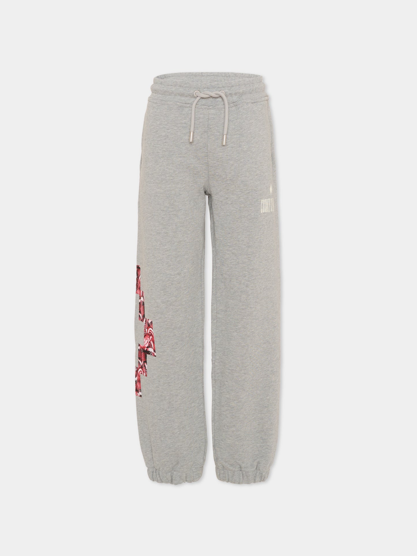 Pantaloni grigi per bambino con serpente,County Of Milan Kids,F5CMJBFP044 101