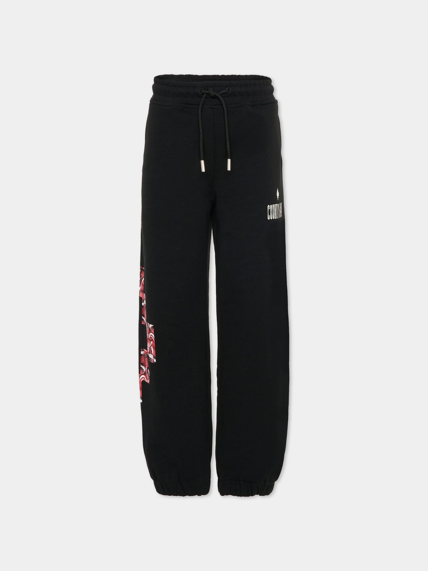 Pantaloni neri per bambino con serpente,County Of Milan Kids,F5CMJBFP044 110